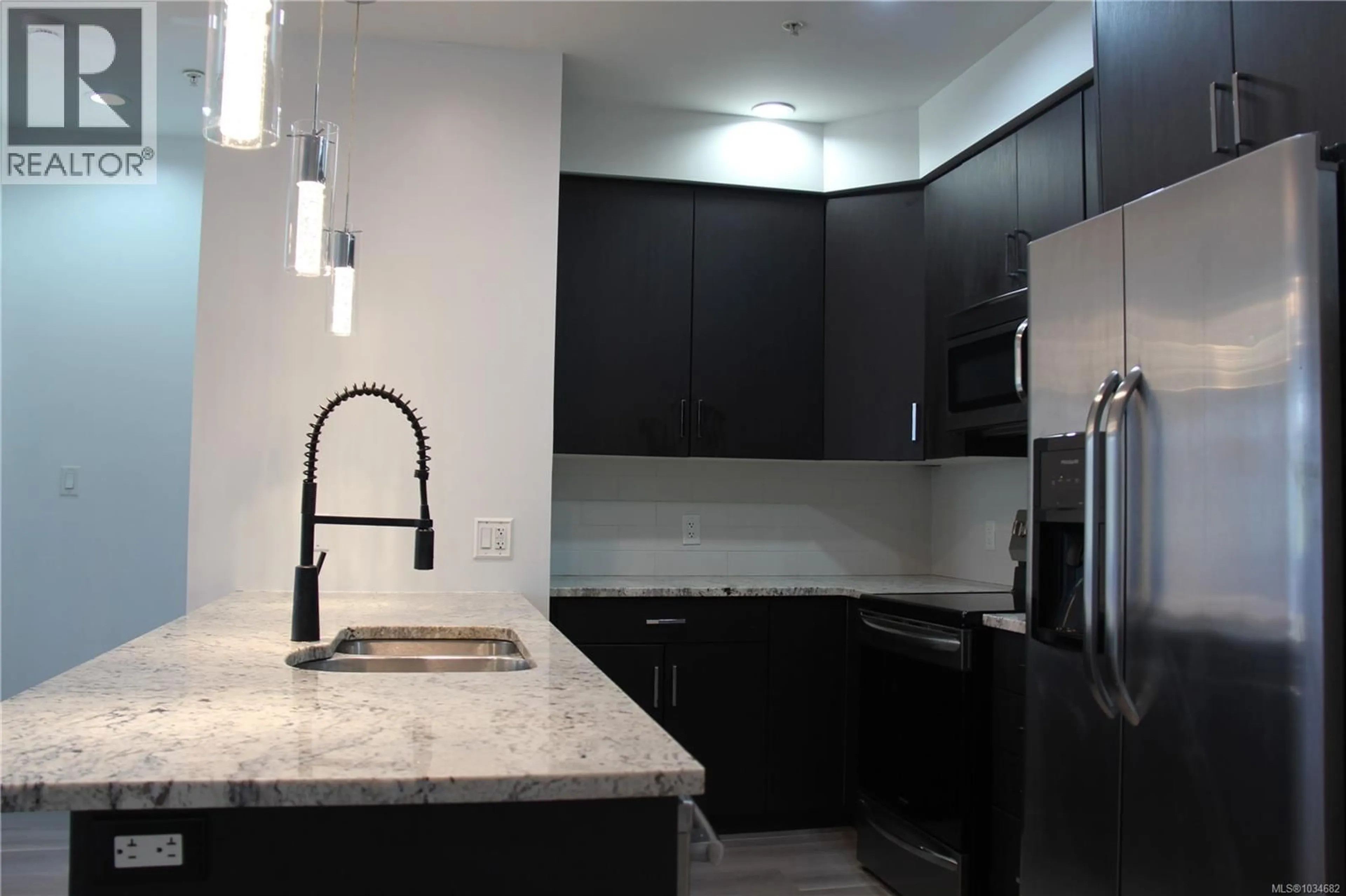 Standard kitchen, ceramic/tile floor for 312 - 2655 SOOKE ROAD, Langford British Columbia V9B1Y3