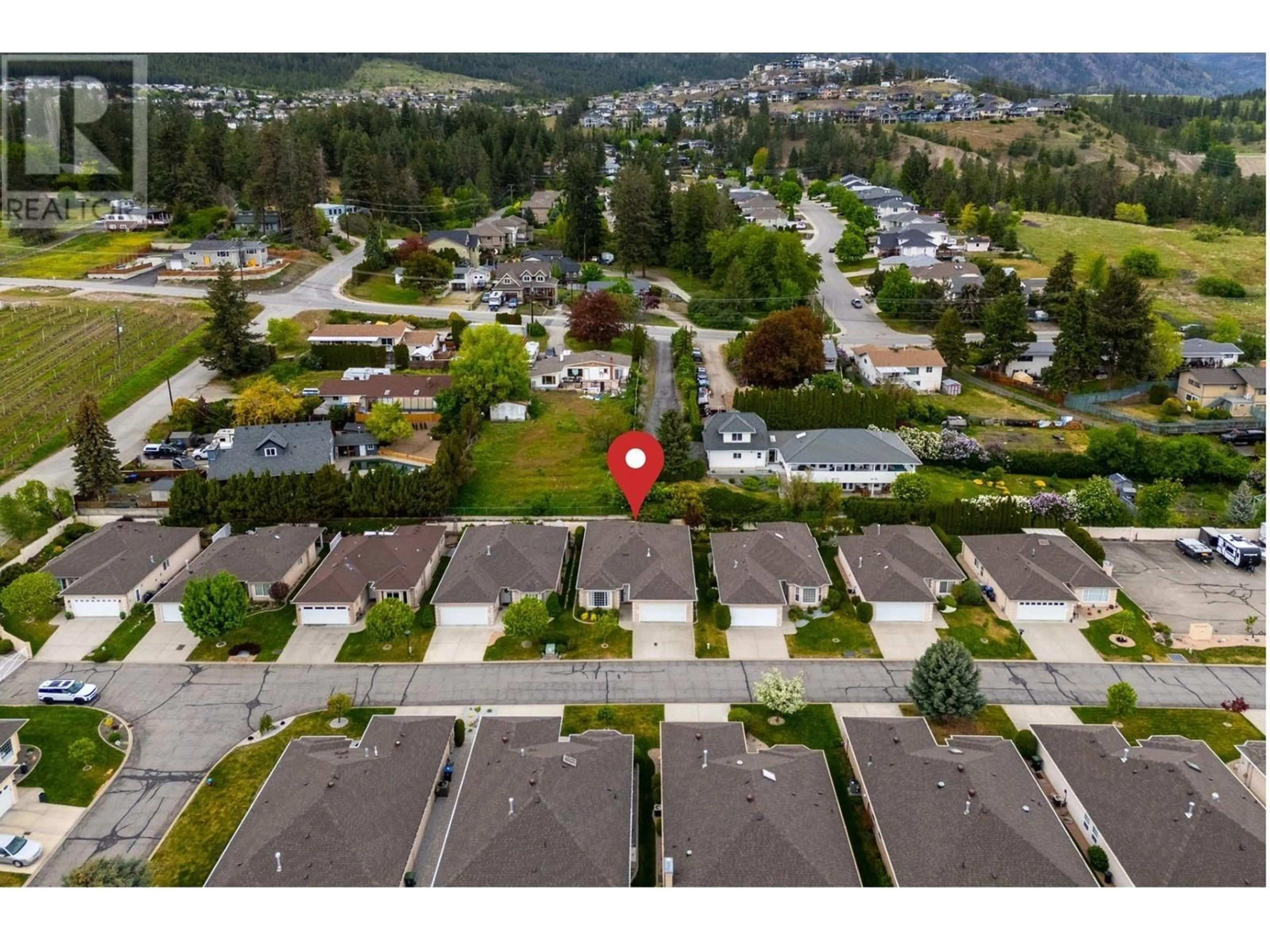 A pic from outside/outdoor area/front of a property/back of a property/a pic from drone, mountain view for 142 - 3360 OLD OKANAGAN HIGHWAY, West Kelowna British Columbia V4T1X9