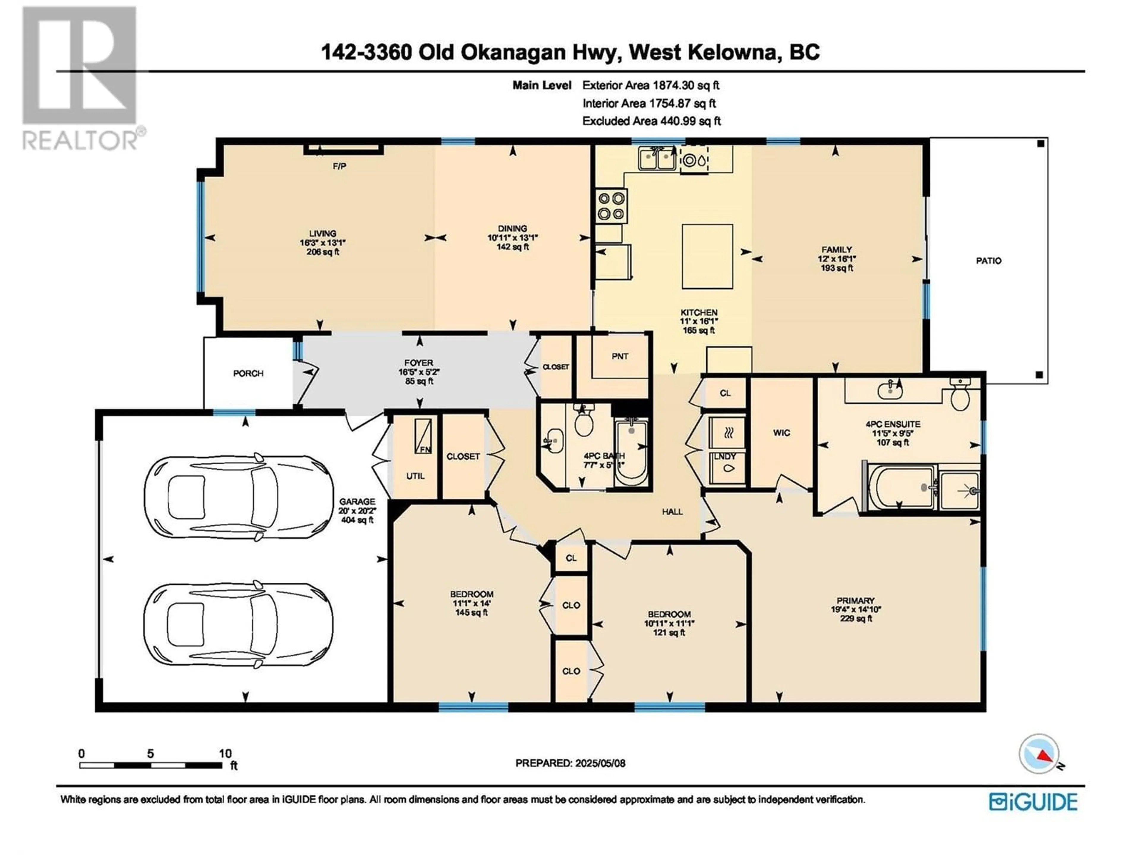 Floor plan for 142 - 3360 OLD OKANAGAN HIGHWAY, West Kelowna British Columbia V4T1X9