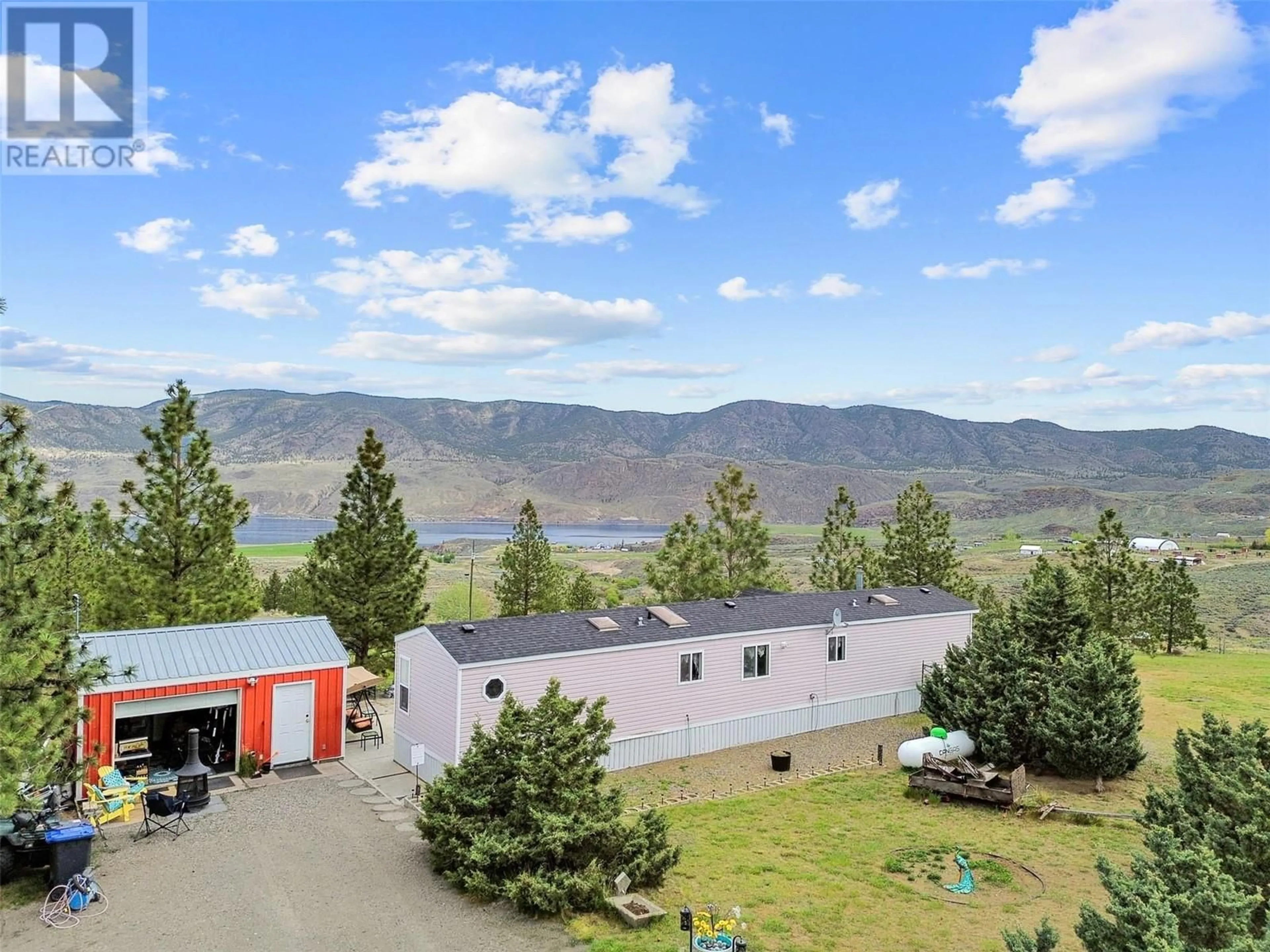 A pic from outside/outdoor area/front of a property/back of a property/a pic from drone, mountain view for 6237 BUCKHORN ROAD, Kamloops British Columbia V1S2A1