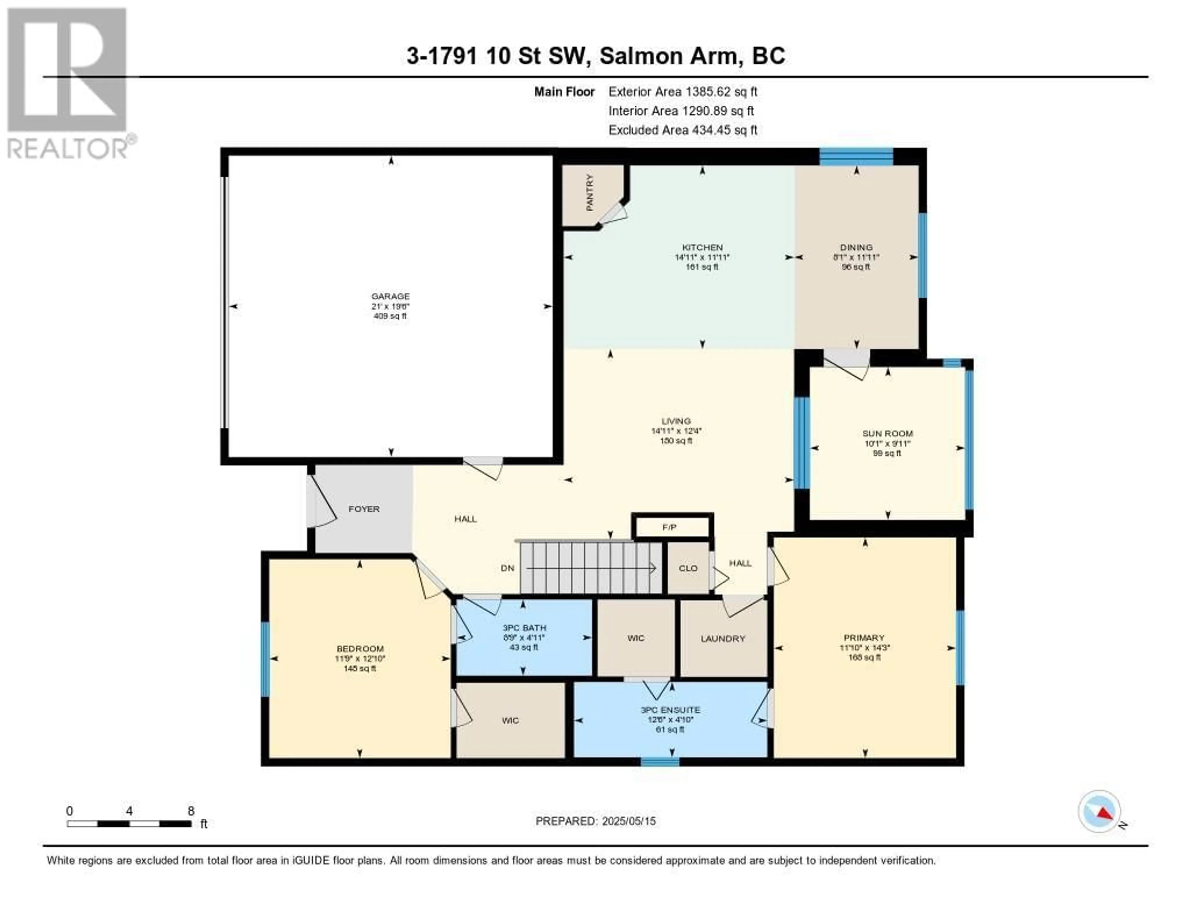 Floor plan for 3 - 1791 10 STREET SOUTHWEST, Salmon Arm British Columbia V1E0E9