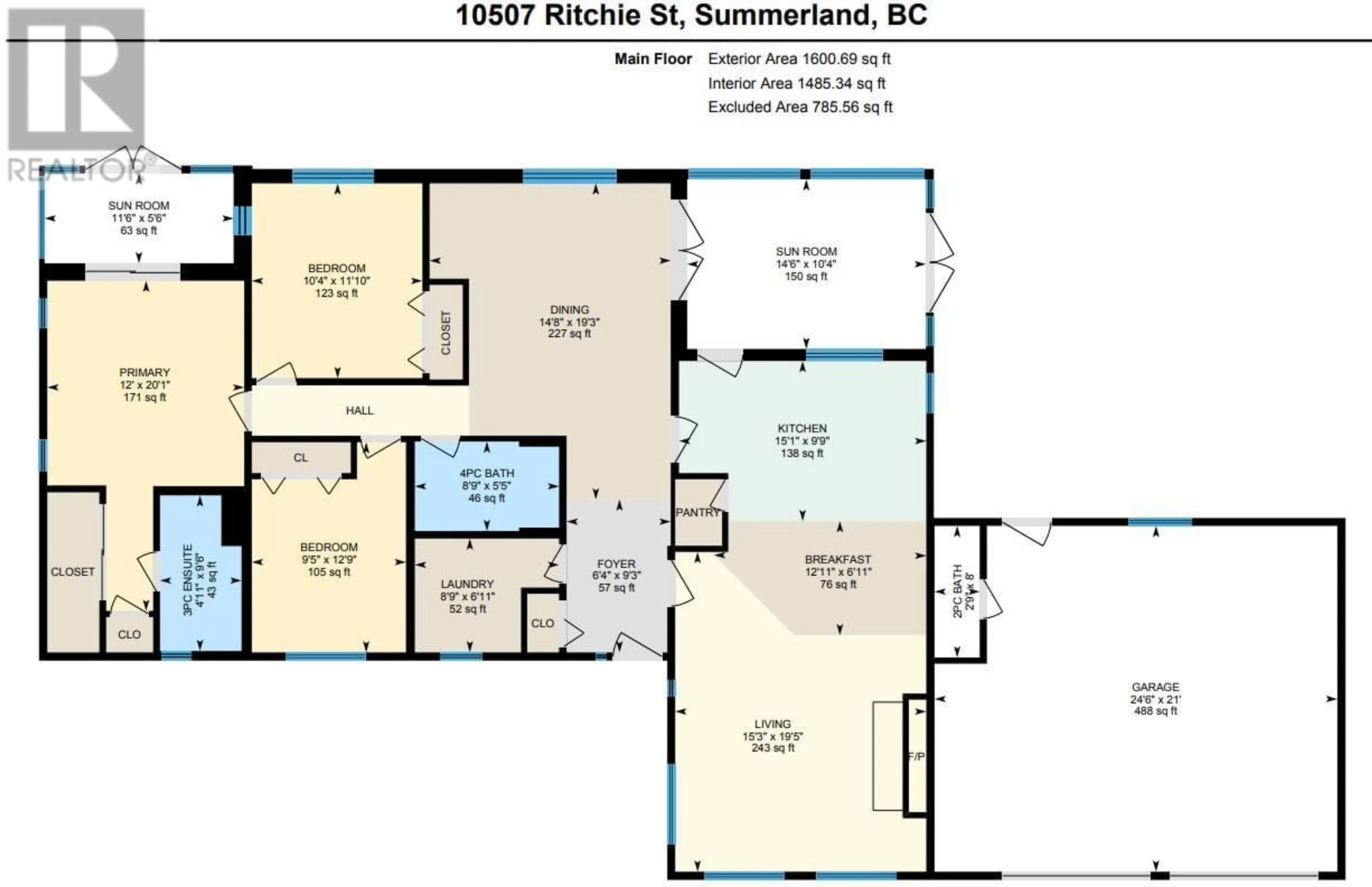 Floor plan for 10507 RITCHIE STREET, Summerland British Columbia V0H1Z0