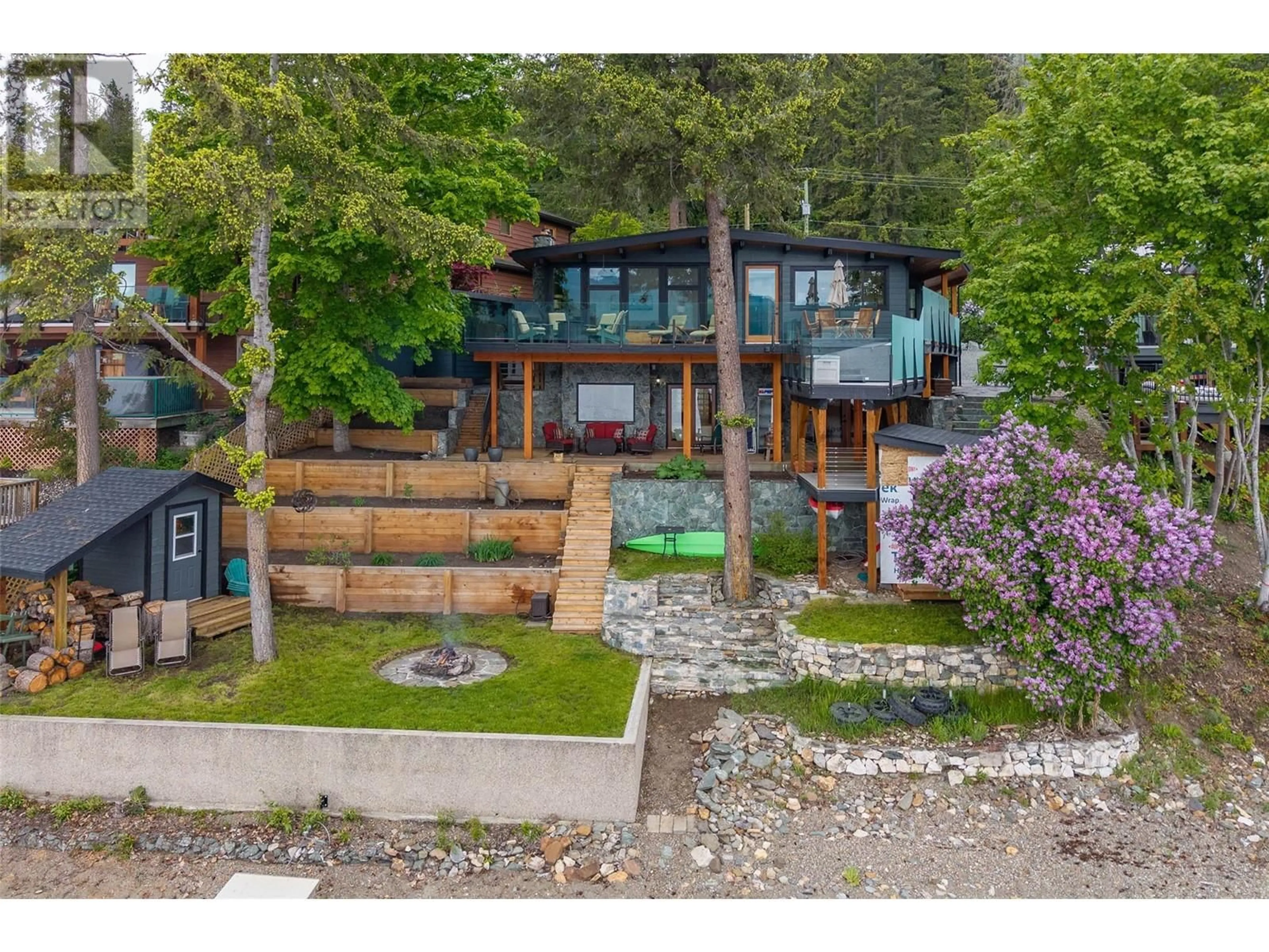 A pic from outside/outdoor area/front of a property/back of a property/a pic from drone, water/lake/river/ocean view for 7720 SQUILAX ANGLEMONT ROAD, North Shuswap British Columbia V0E1M8