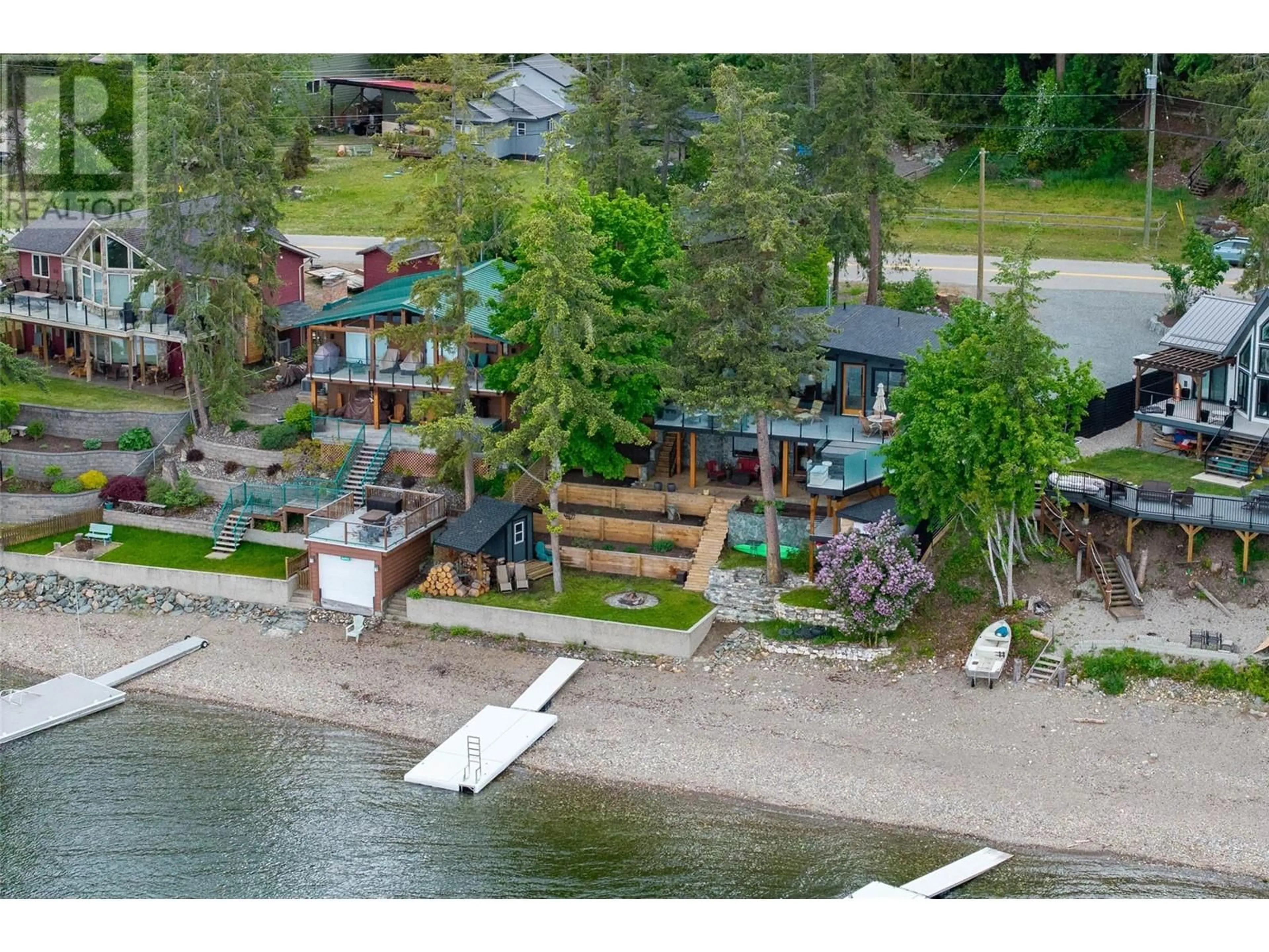 A pic from outside/outdoor area/front of a property/back of a property/a pic from drone, water/lake/river/ocean view for 7720 SQUILAX ANGLEMONT ROAD, North Shuswap British Columbia V0E1M8