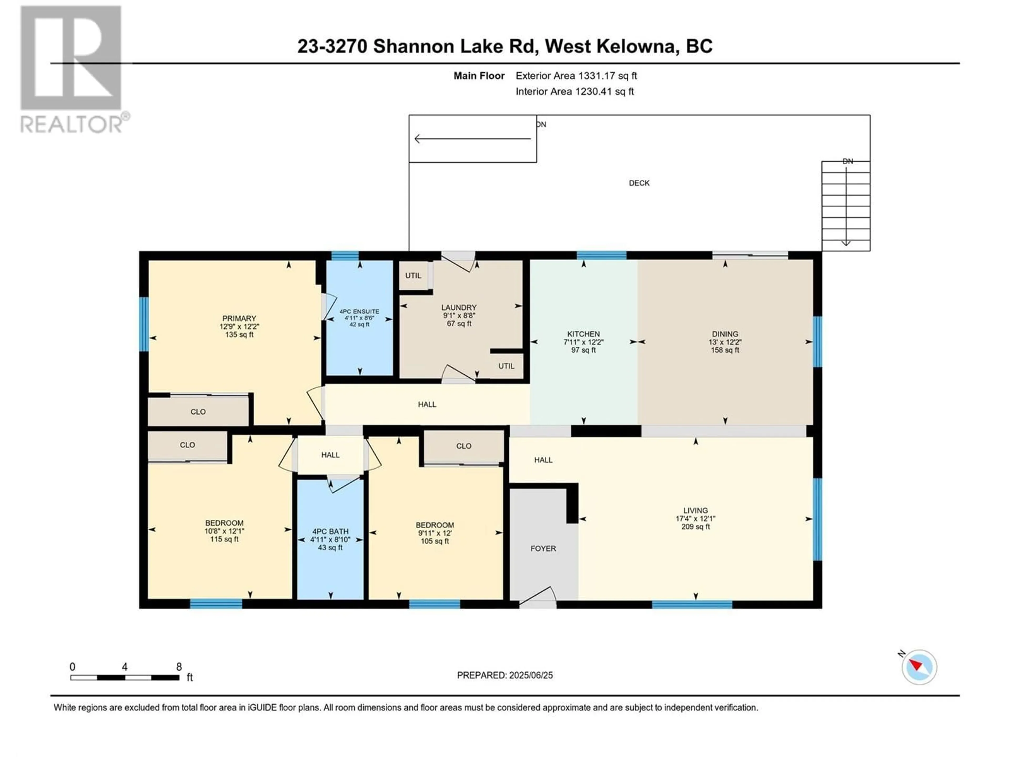 Floor plan for 23 - 3270 SHANNON LAKE ROAD, West Kelowna British Columbia V4T2N2