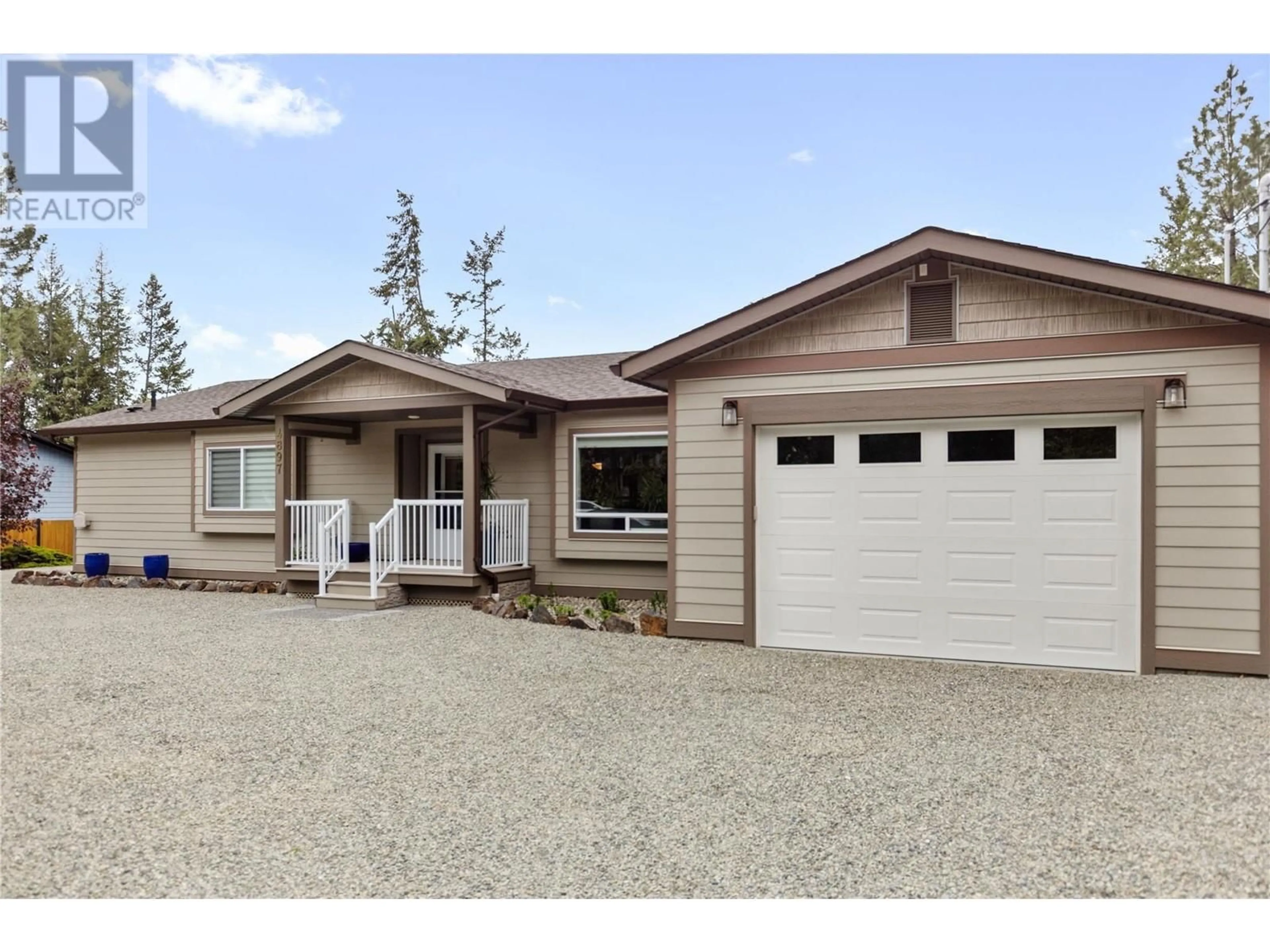 Home with vinyl exterior material, street for 4897 LODGEPOLE ROAD, Barriere British Columbia V0E1E0