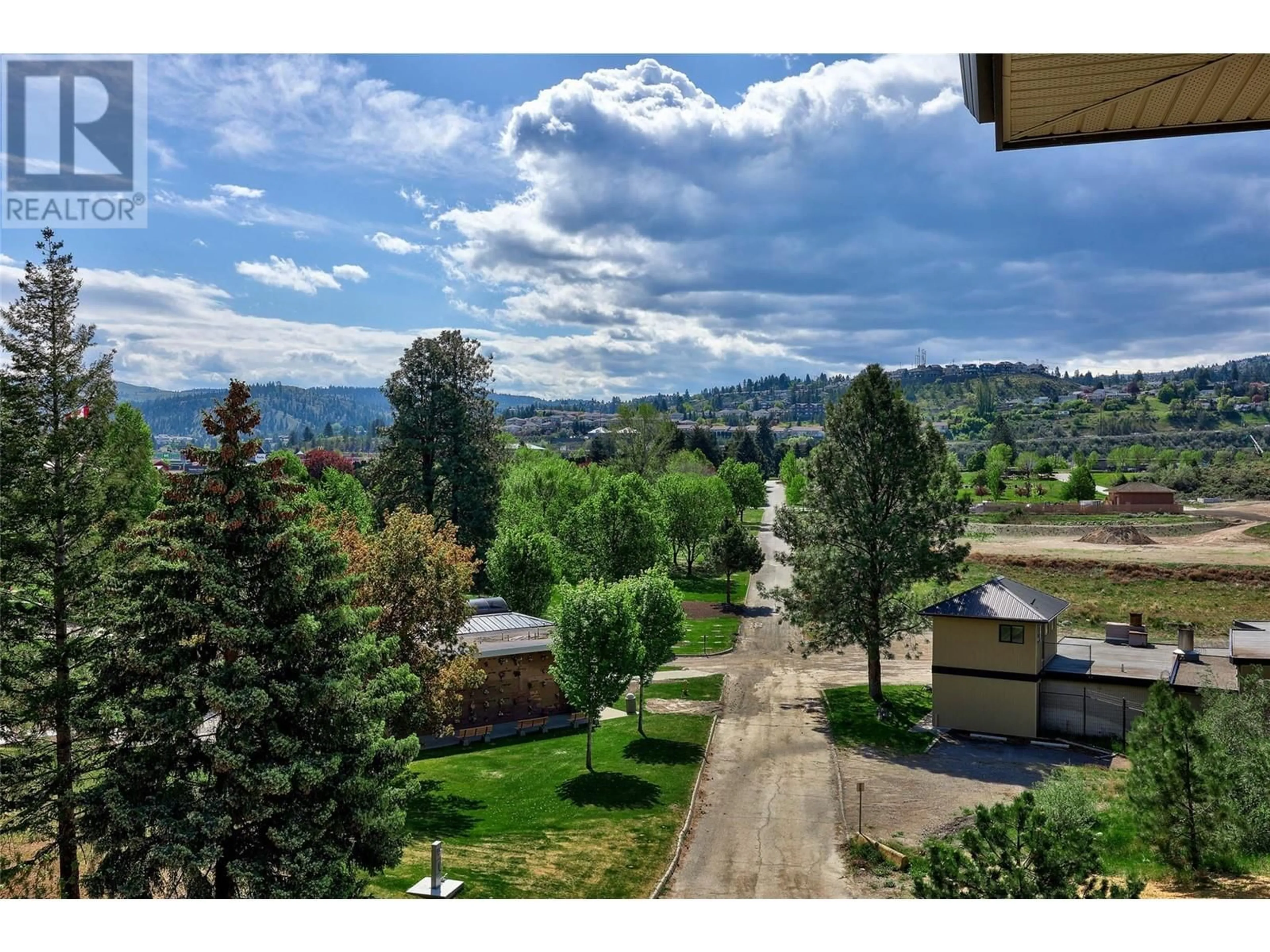 A pic from outside/outdoor area/front of a property/back of a property/a pic from drone, mountain view for 408 - 775 MCGILL ROAD, Kamloops British Columbia V2C0B8