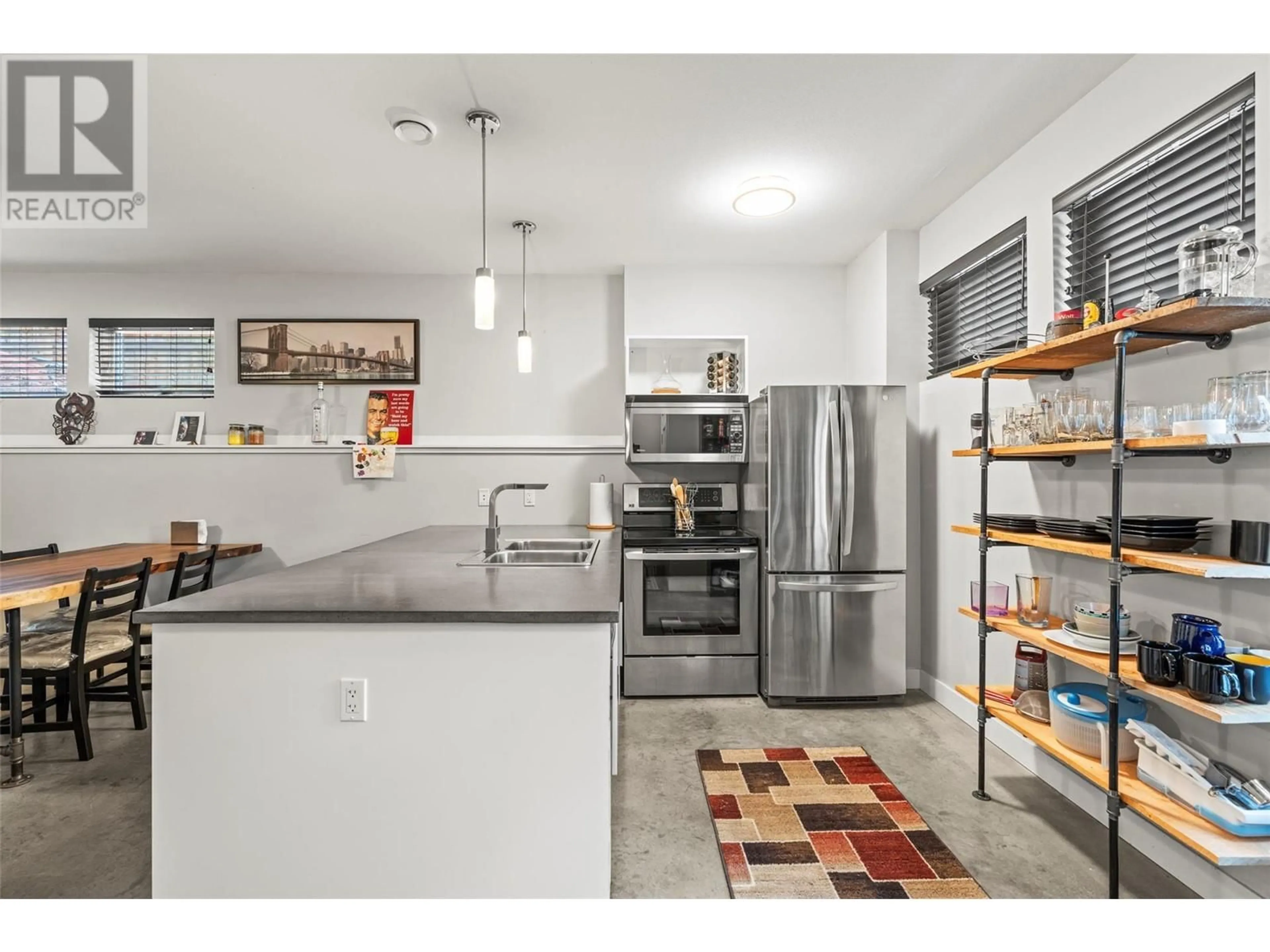 Open concept kitchen, ceramic/tile floor for 2 - 4207 29 STREET, Vernon British Columbia V1T5B6