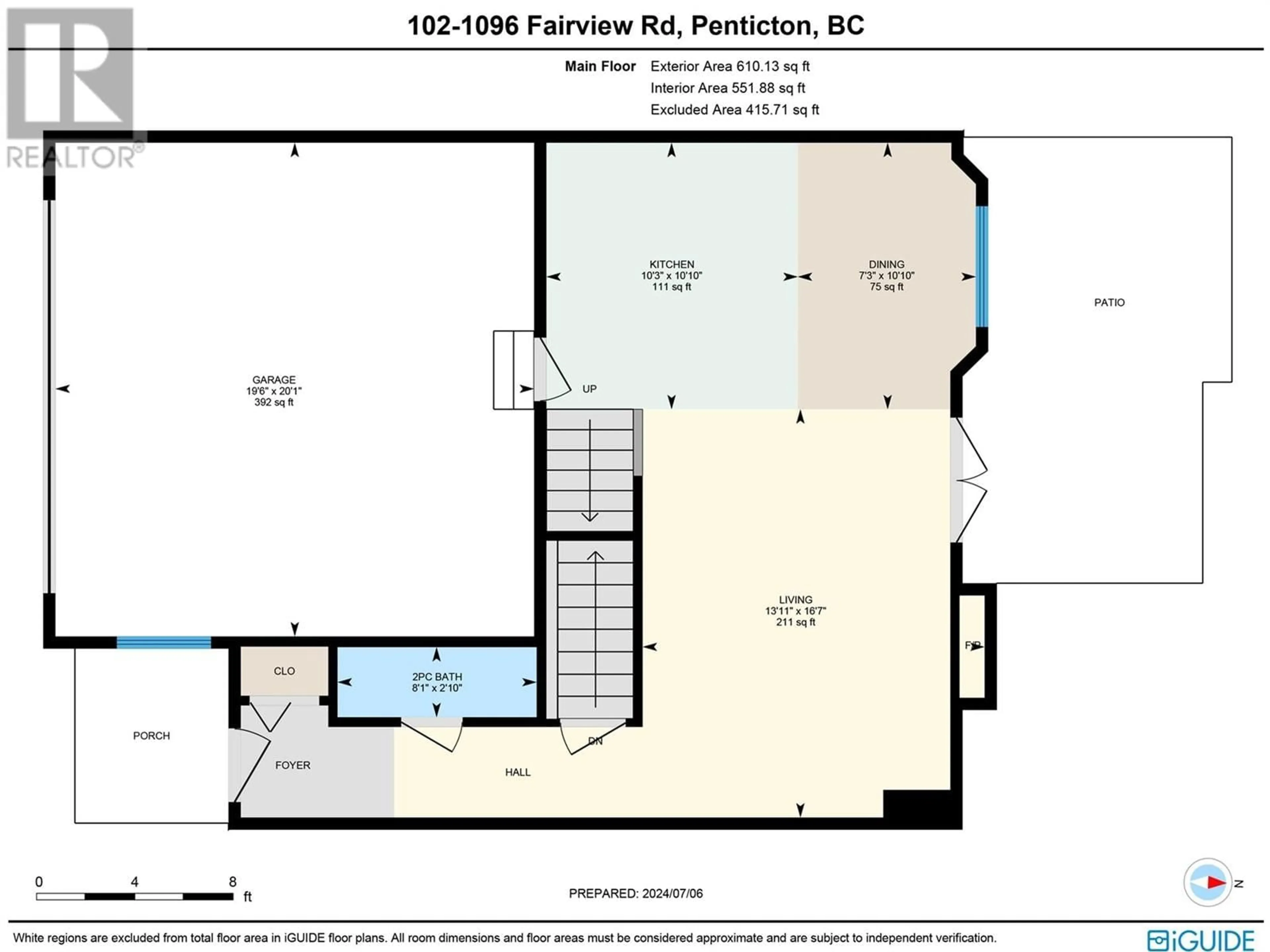 Floor plan for 102 - 1096 FAIRVIEW ROAD, Penticton British Columbia V2A5Z2