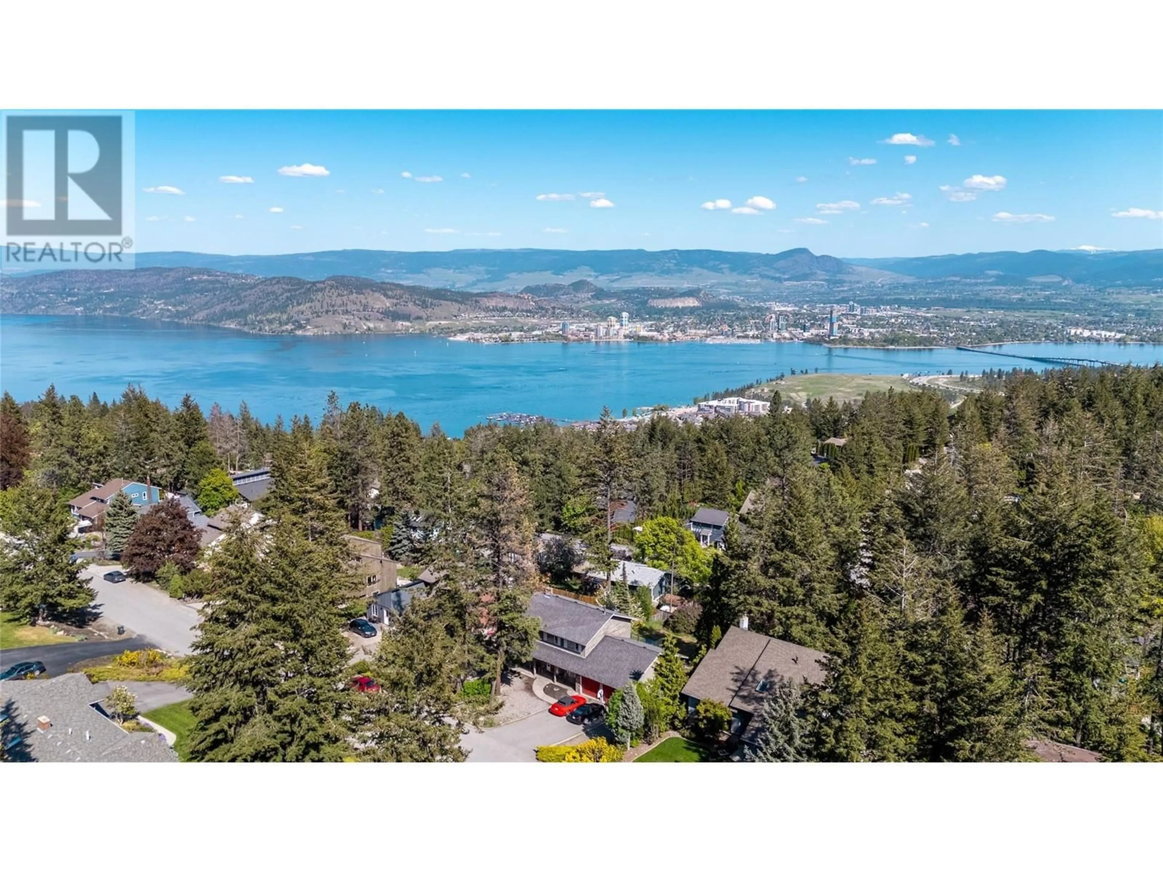 A pic from outside/outdoor area/front of a property/back of a property/a pic from drone, water/lake/river/ocean view for 1623 BLACKWOOD DRIVE, West Kelowna British Columbia V1Z3B7
