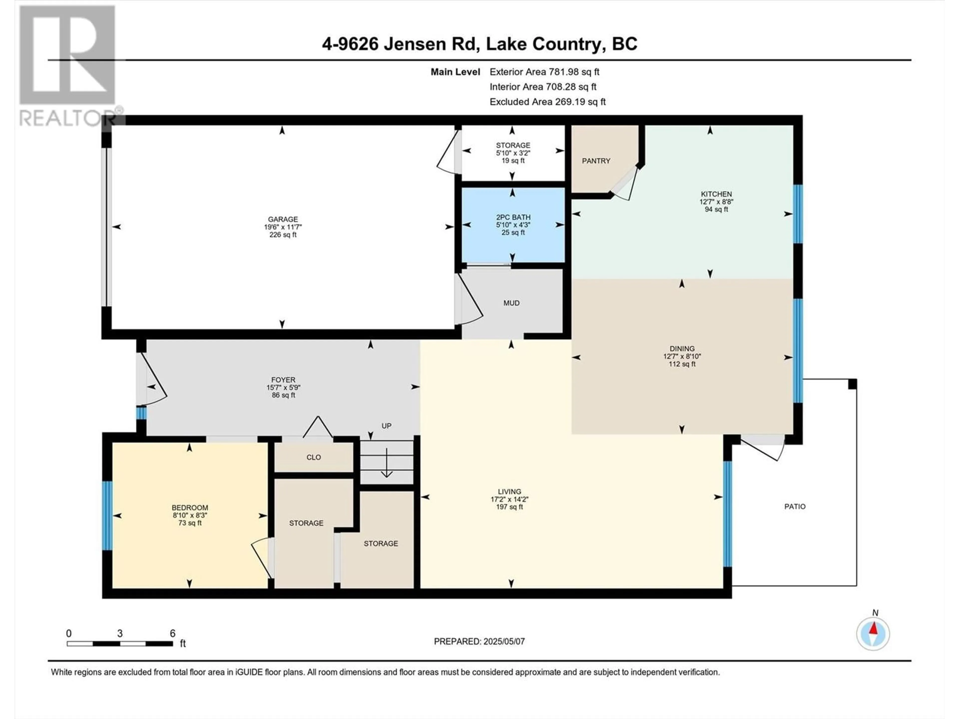 Floor plan for 4 - 9626 JENSEN ROAD, Lake Country British Columbia V4V1S6