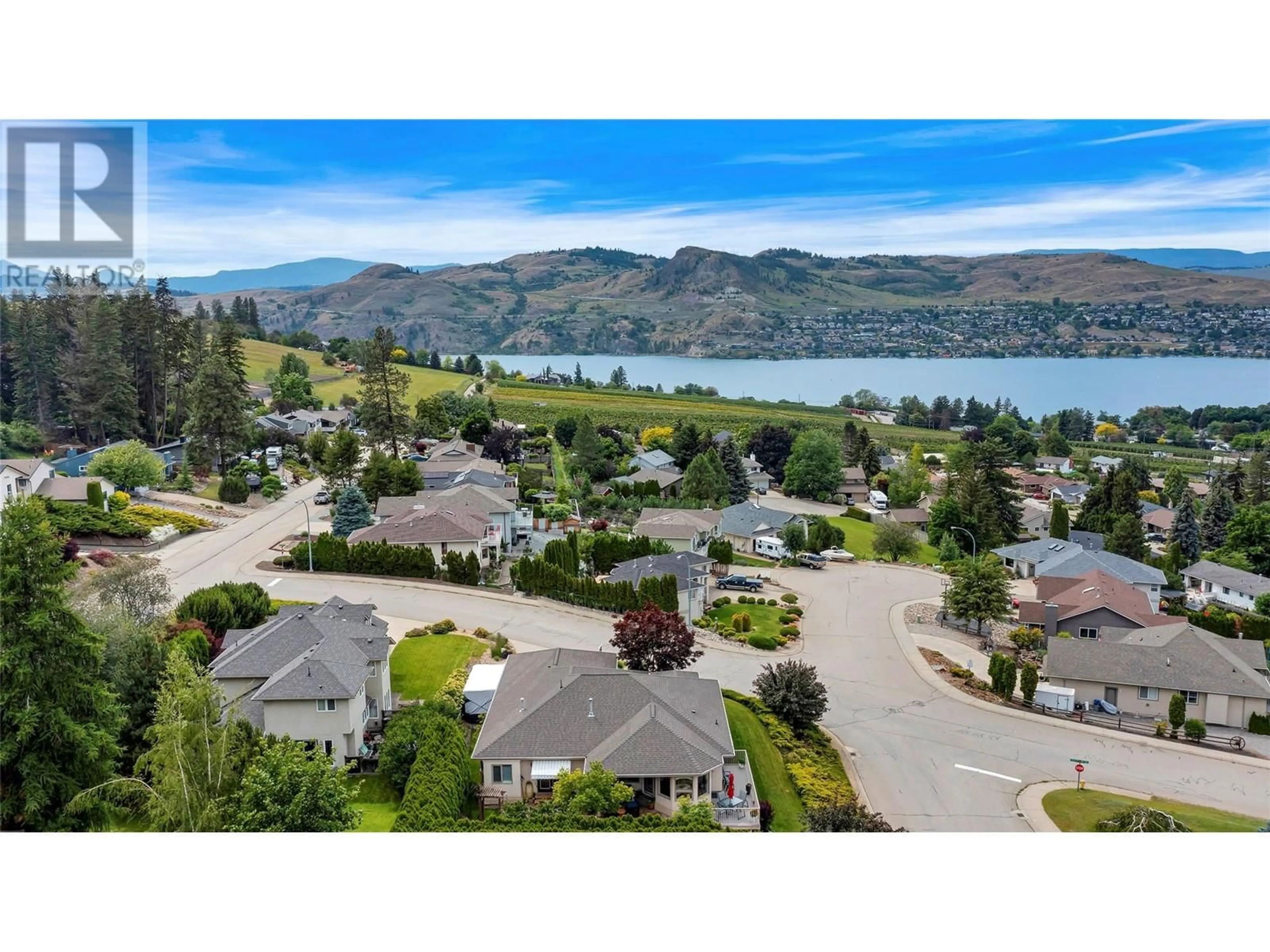 A pic from outside/outdoor area/front of a property/back of a property/a pic from drone, water/lake/river/ocean view for 11424 PALFREY DRIVE EAST OTHER, Coldstream British Columbia V1B2B1