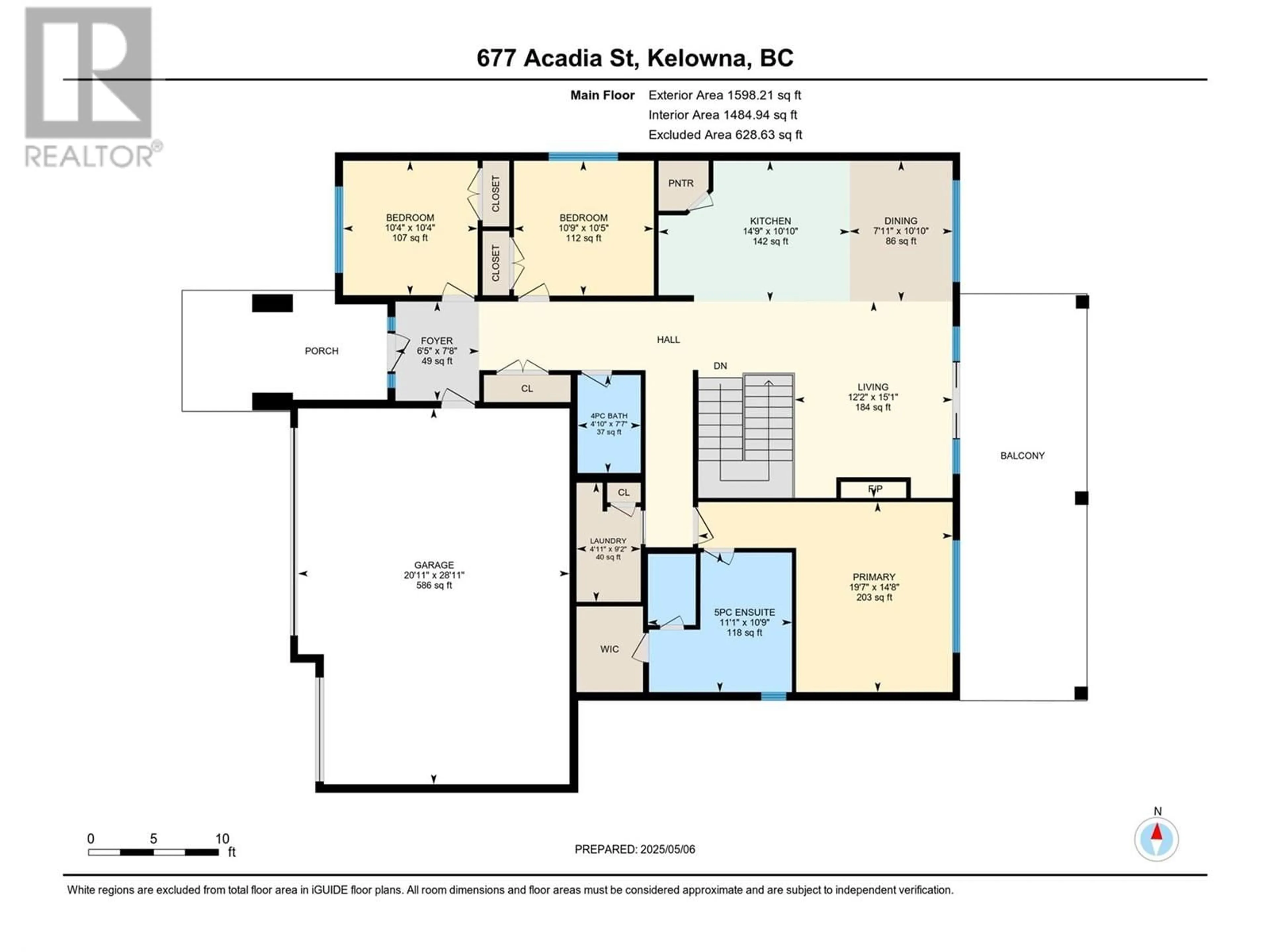 Floor plan for 677 ACADIA STREET, Kelowna British Columbia V1V0A8
