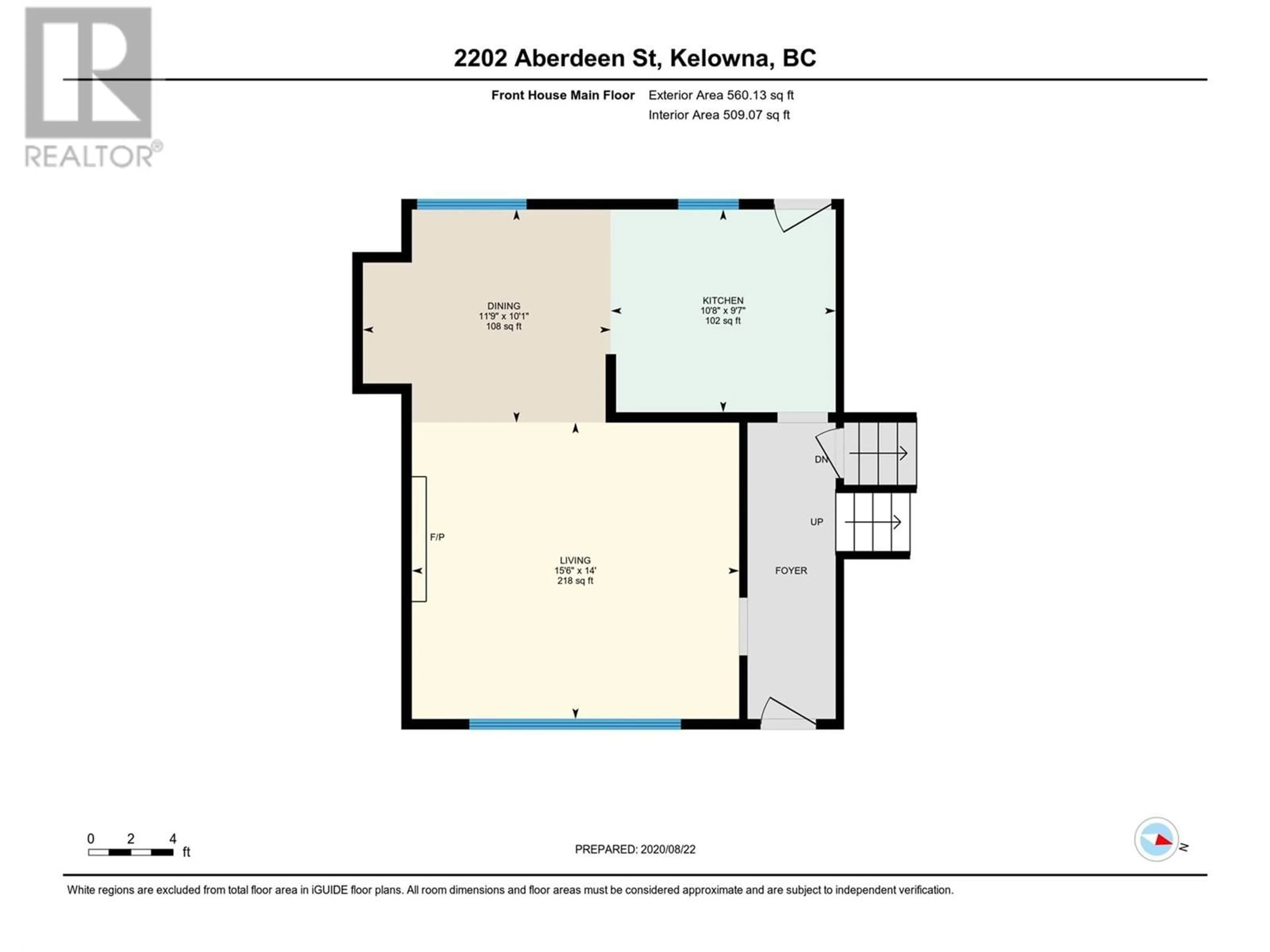 Floor plan for 2202 ABERDEEN STREET, Kelowna British Columbia V1Y2T4