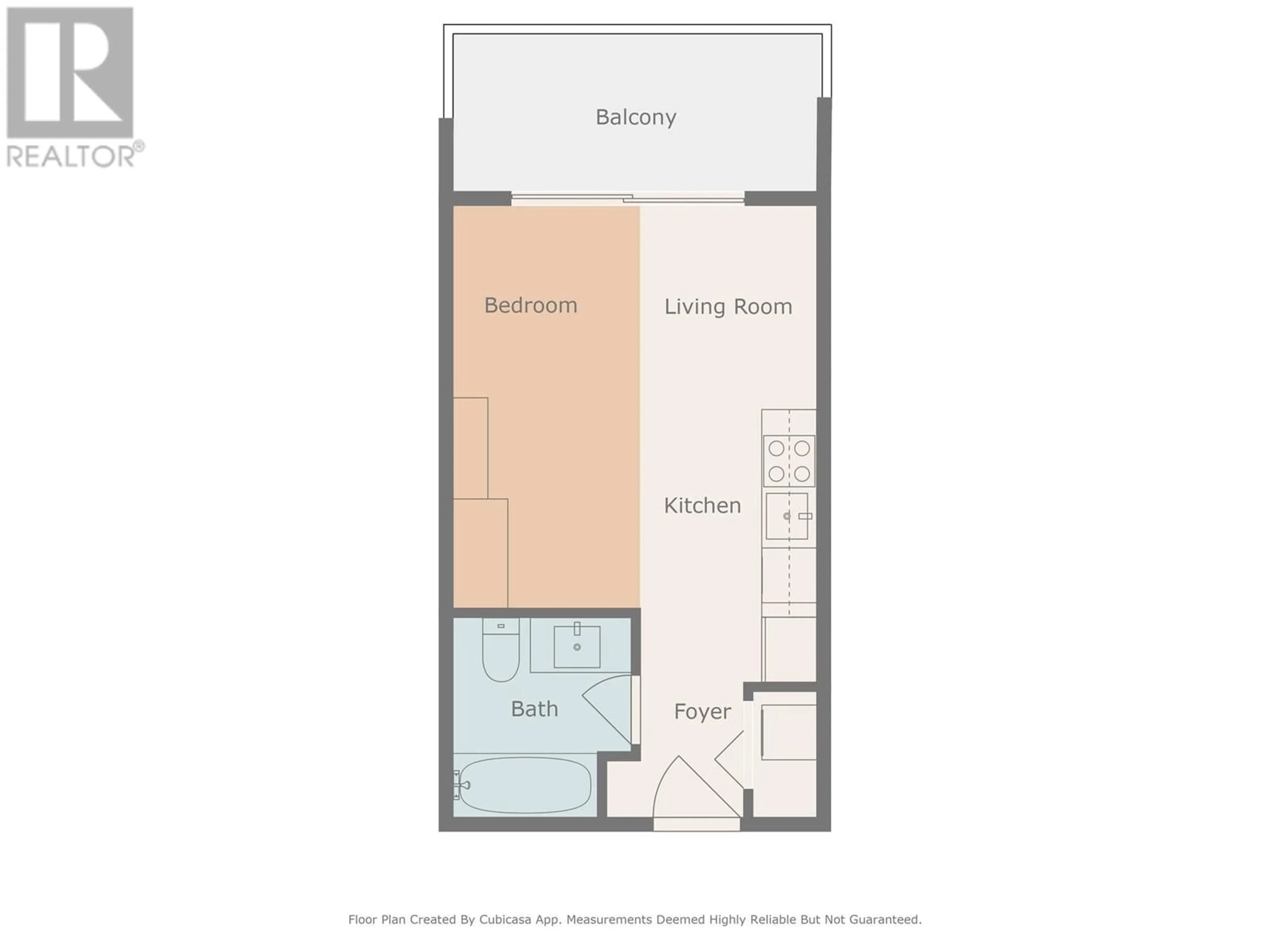 Floor plan for 615 - 1301 BELAIRE AVENUE, Kelowna British Columbia V1Y6B8