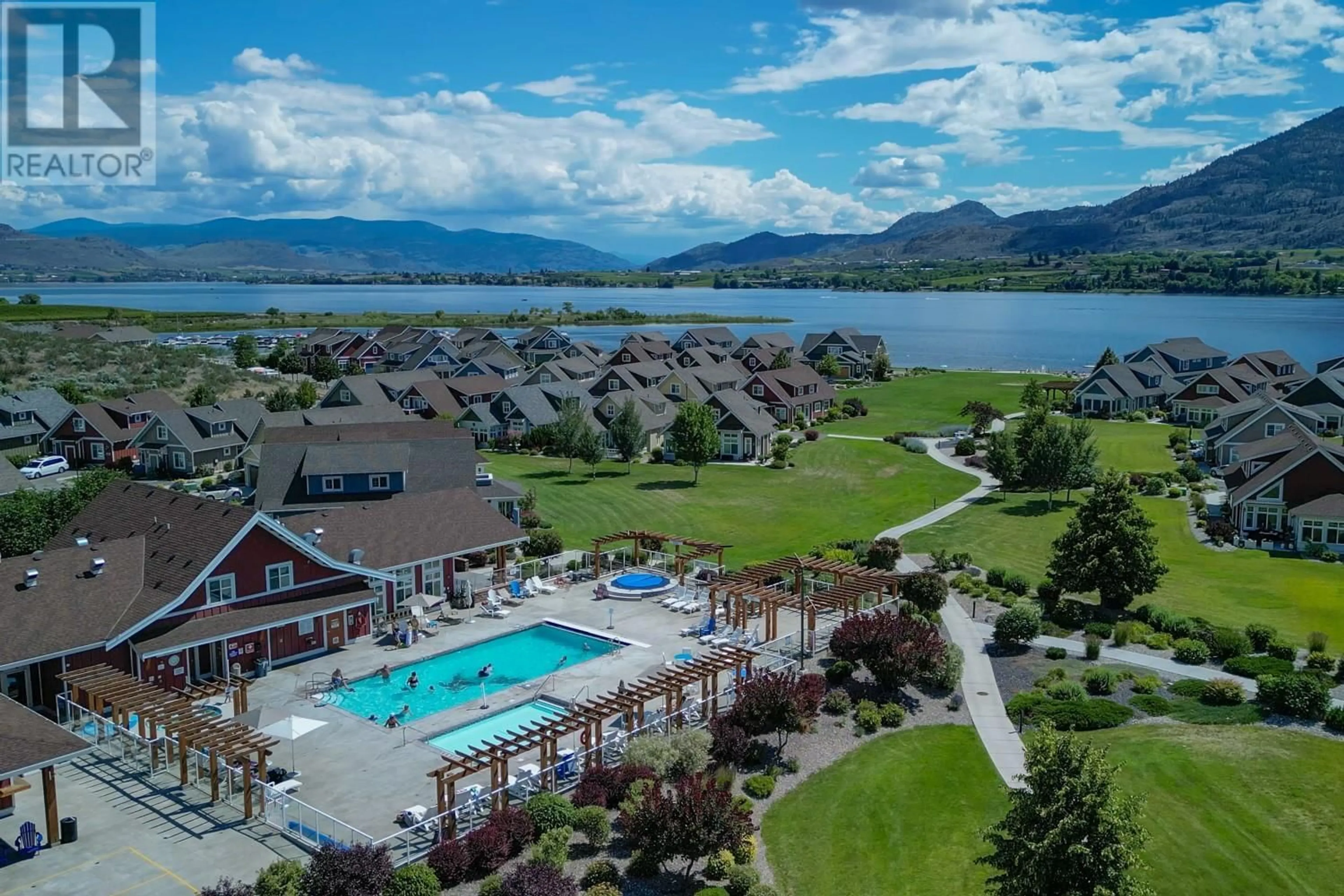 A pic from outside/outdoor area/front of a property/back of a property/a pic from drone, water/lake/river/ocean view for 123 - 2450 RADIO TOWER ROAD, Oliver British Columbia V0H1T1