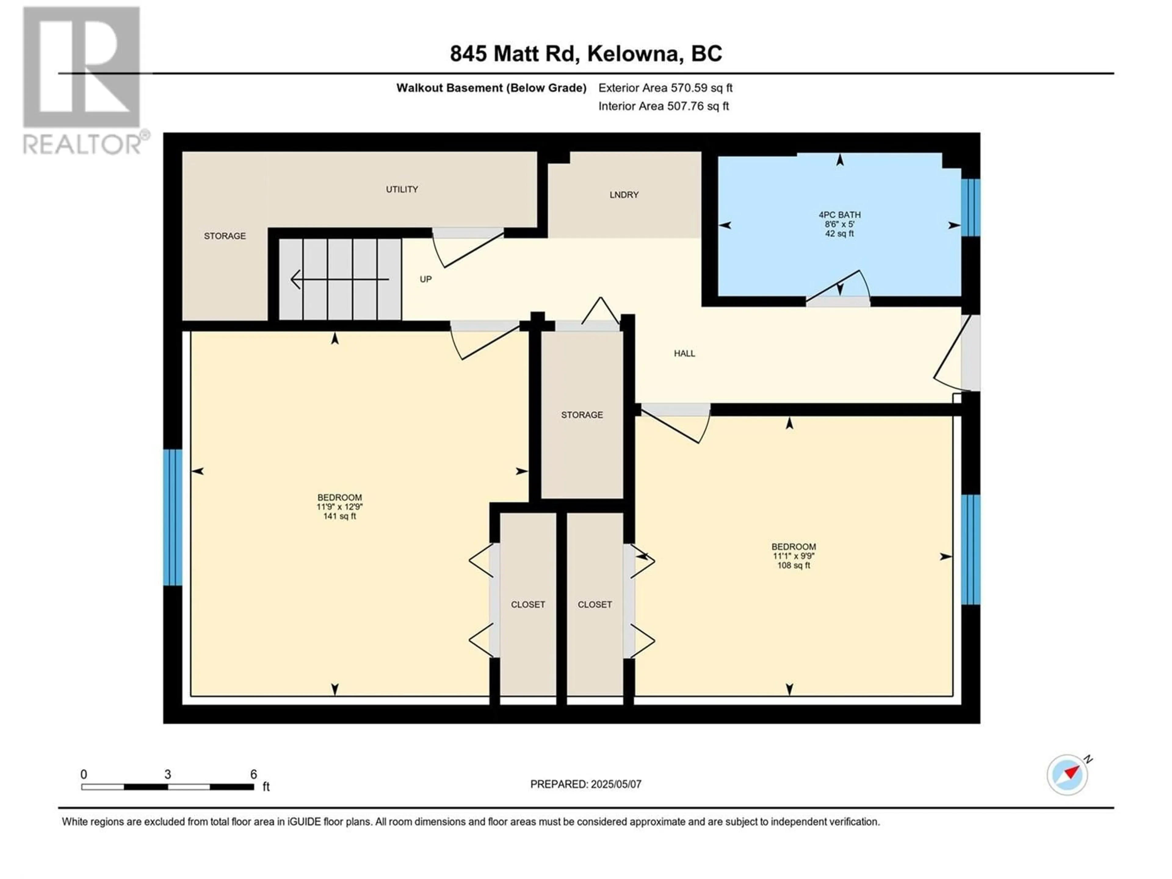 Floor plan for 845 MATT ROAD, Kelowna British Columbia V1X3W2