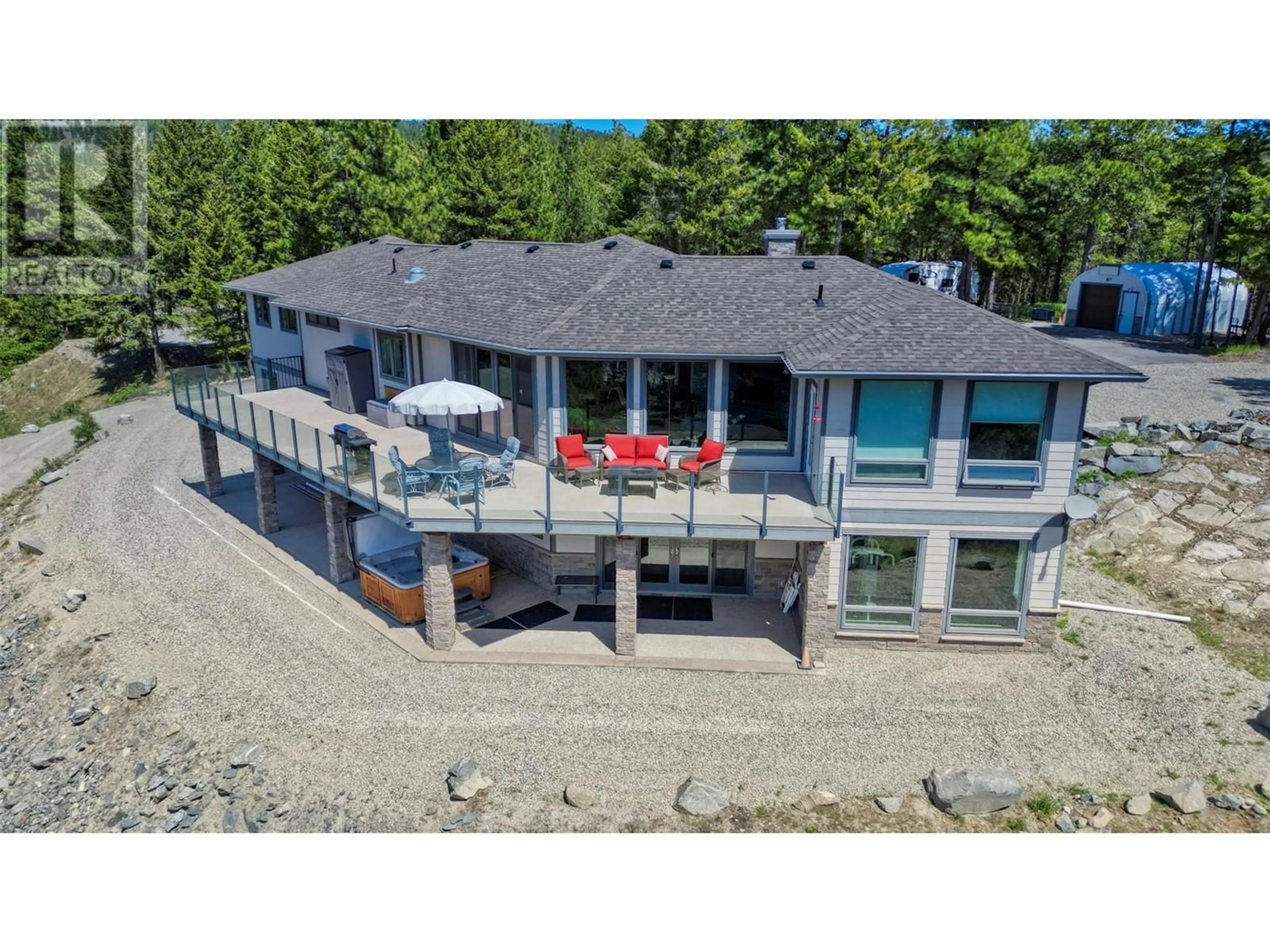 A pic from outside/outdoor area/front of a property/back of a property/a pic from drone, unknown for 148 SASQUATCH TRAIL, Osoyoos British Columbia V0H1V6