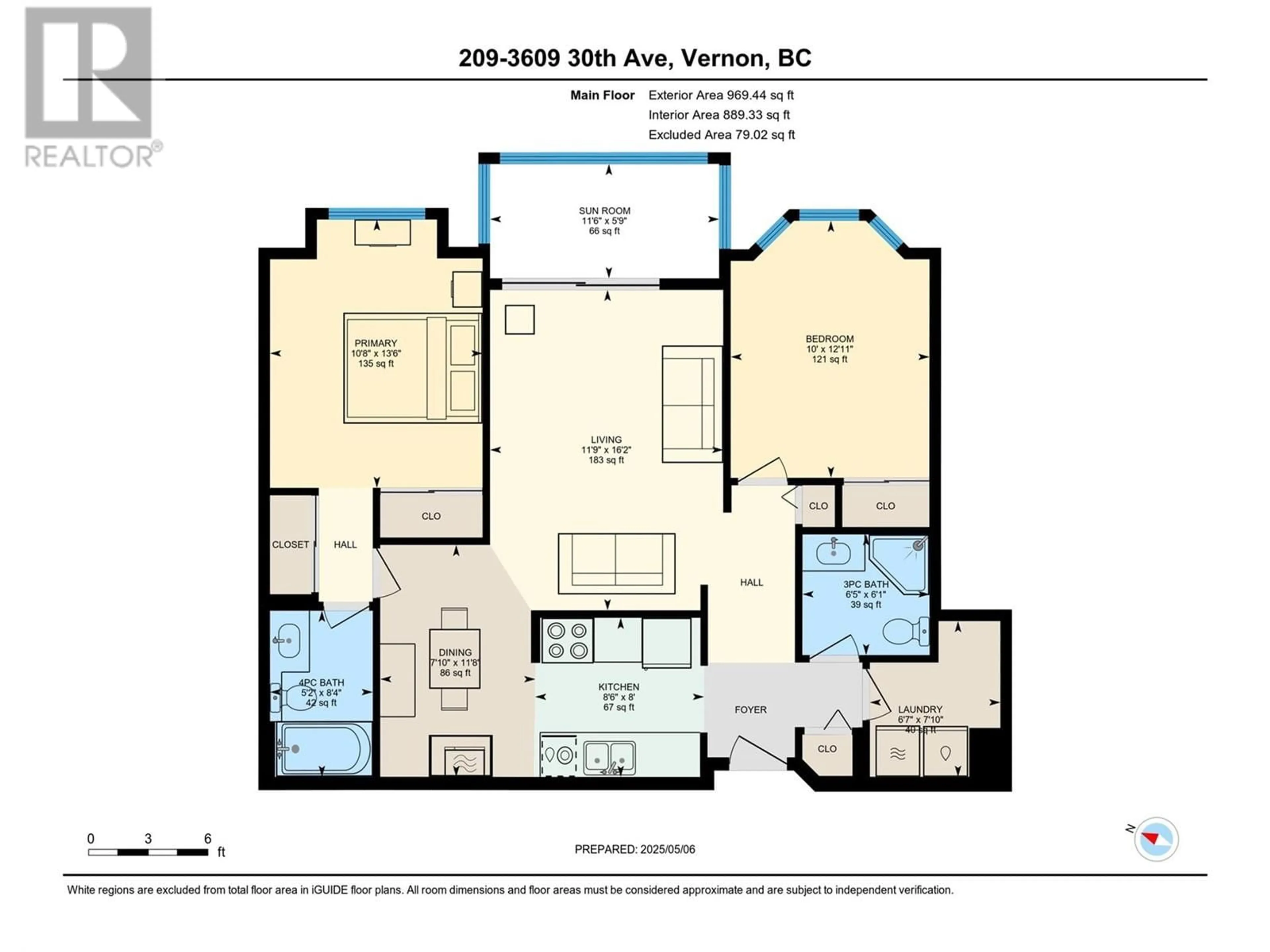 Floor plan for 209 - 3609 30 AVENUE, Vernon British Columbia V1T2E6