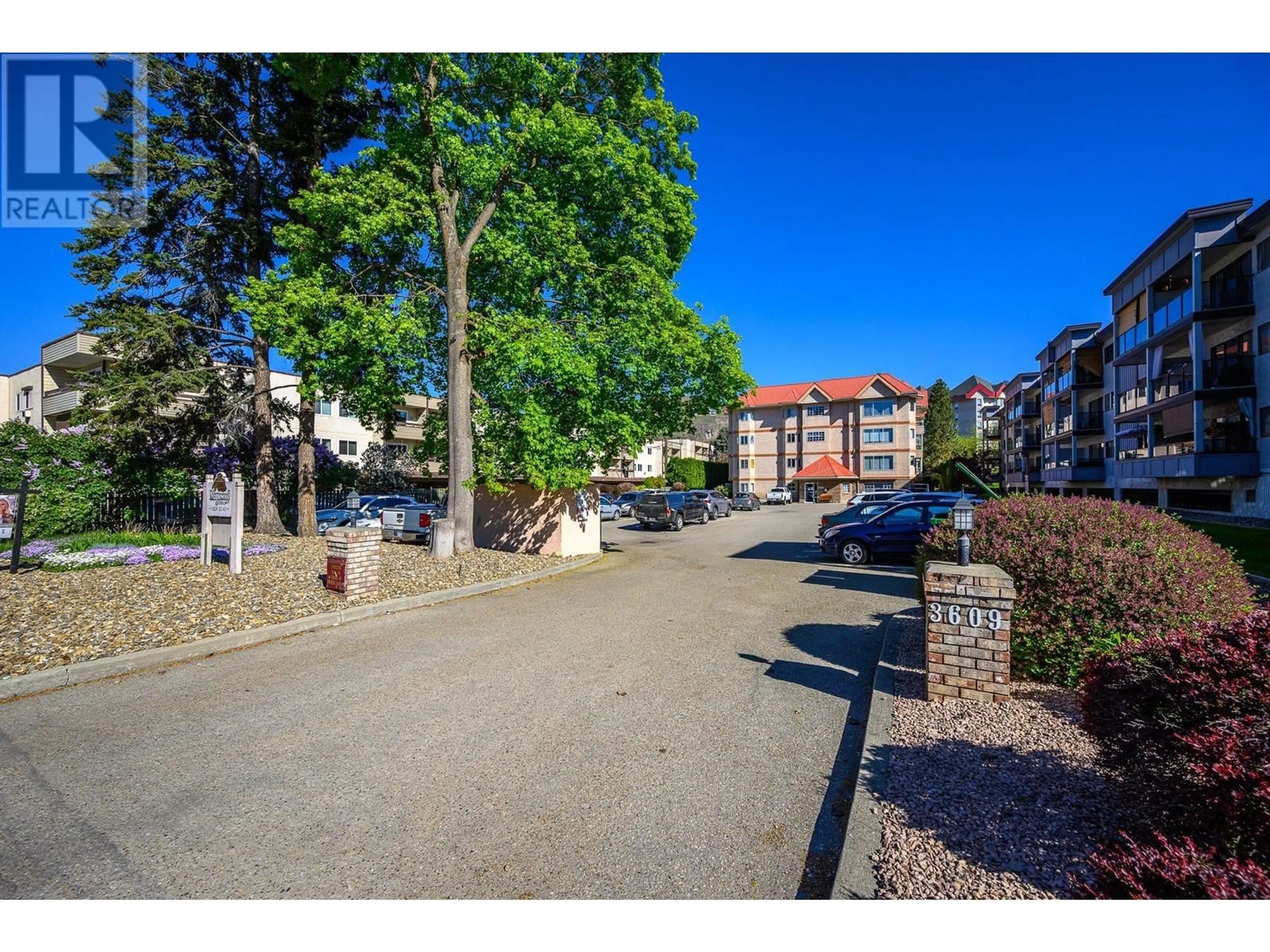 A pic from outside/outdoor area/front of a property/back of a property/a pic from drone, street for 209 - 3609 30 AVENUE, Vernon British Columbia V1T2E6