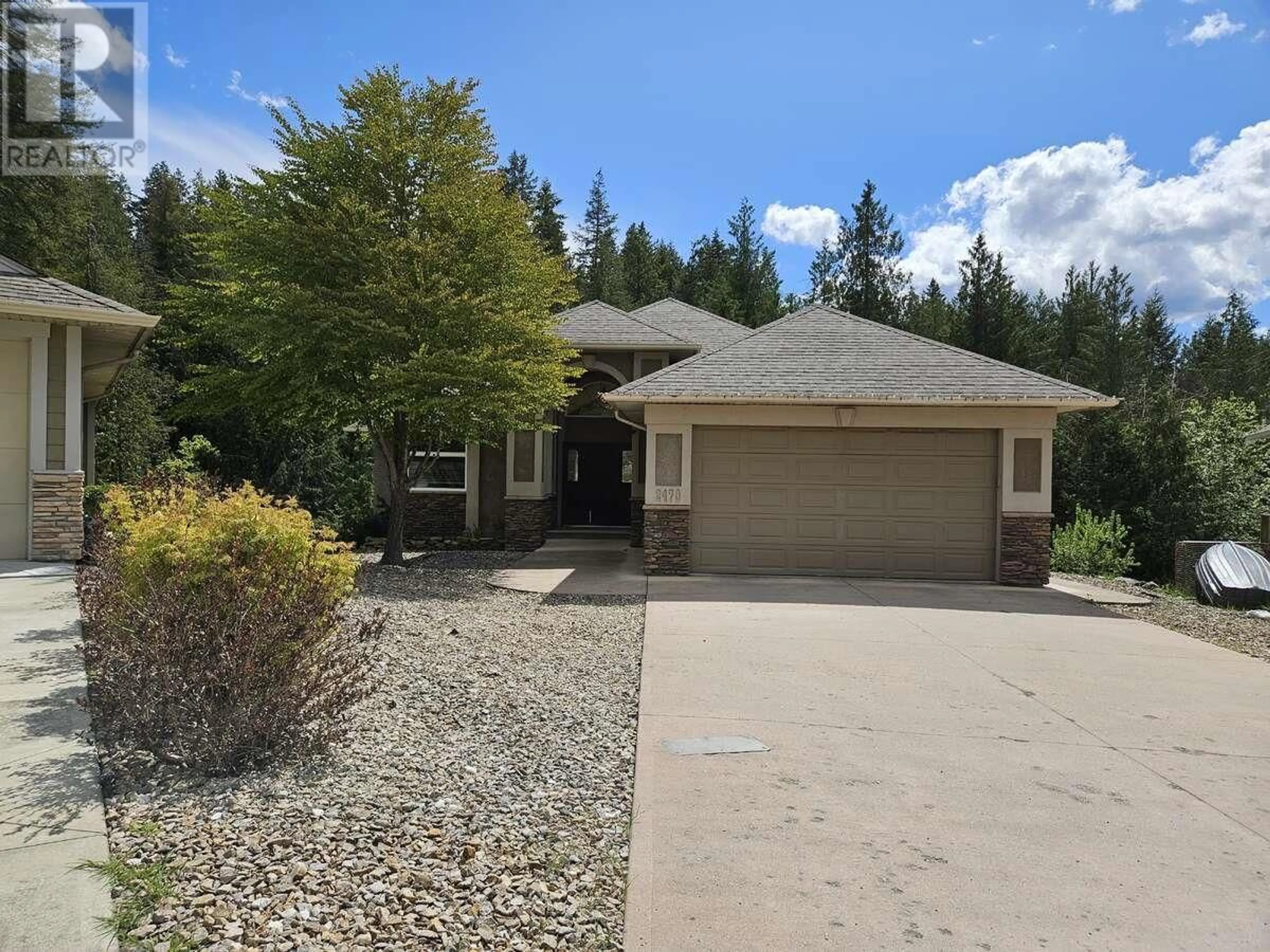 A pic from outside/outdoor area/front of a property/back of a property/a pic from drone, street for 2470 24 AVENUE NORTHEAST, Salmon Arm British Columbia V1E3Y4