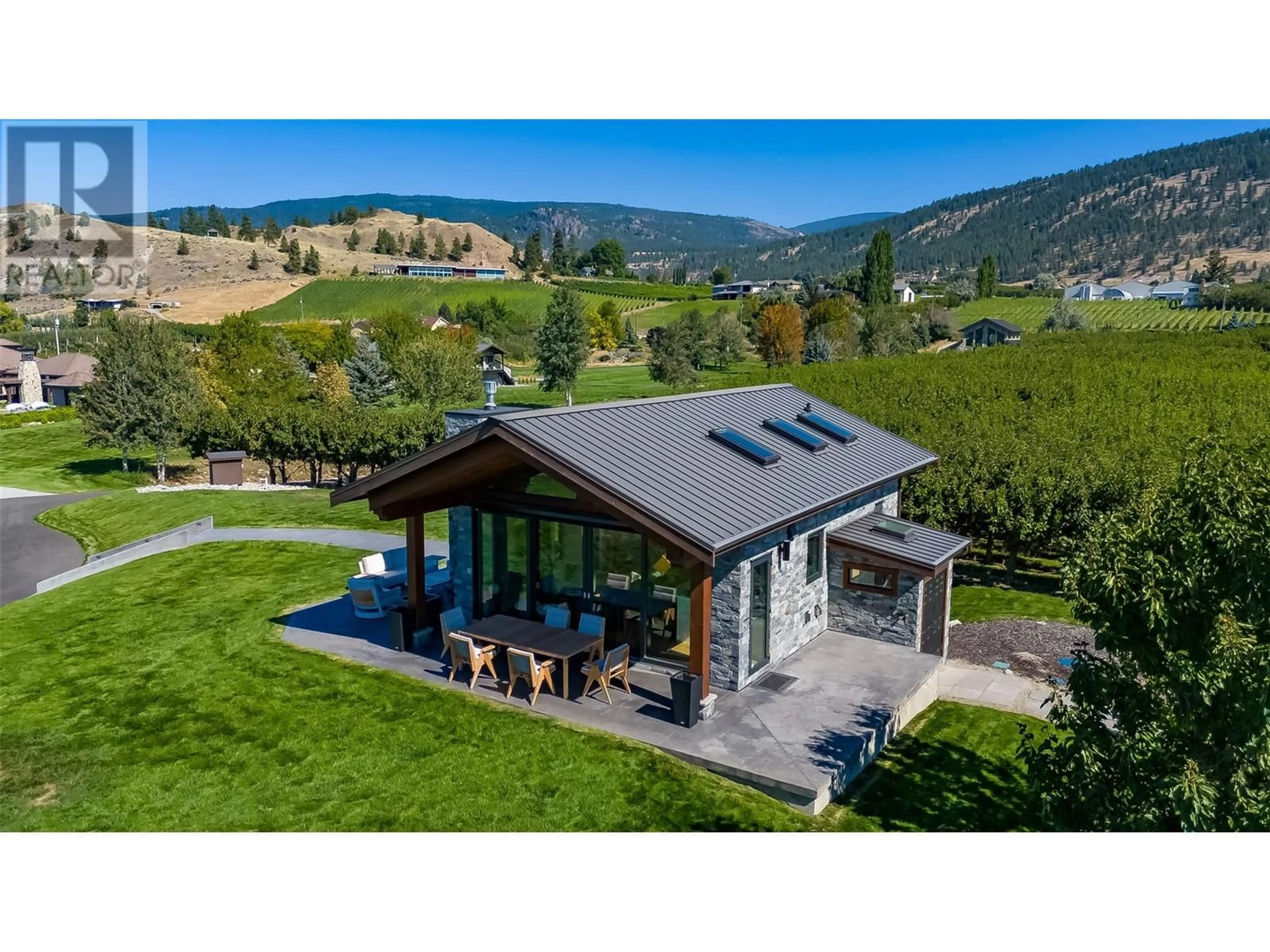 A pic from outside/outdoor area/front of a property/back of a property/a pic from drone, mountain view for 331 LOWER BENCH ROAD, Penticton British Columbia V2A8V4