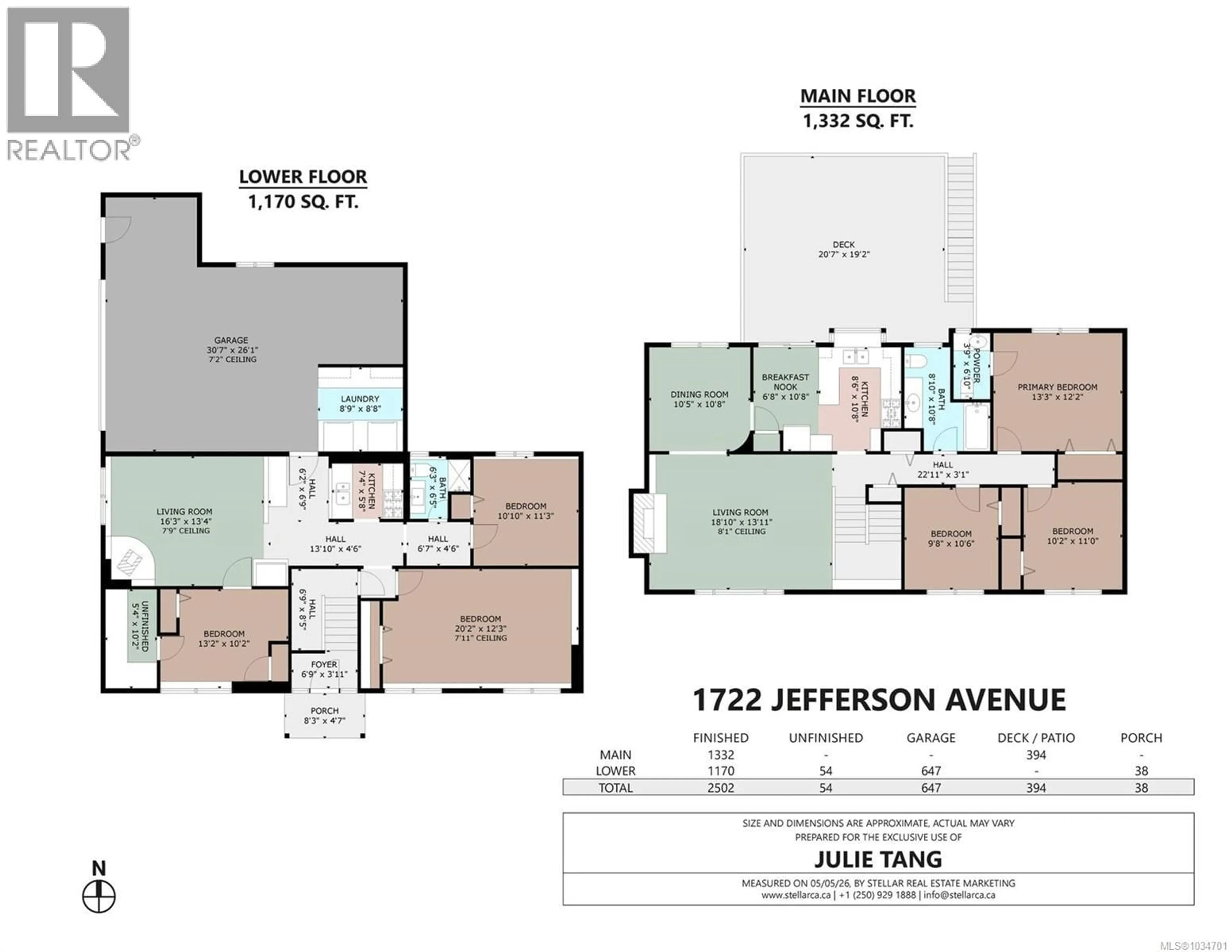 Floor plan for 1722 JEFFERSON AVENUE, Saanich British Columbia V8N2B4