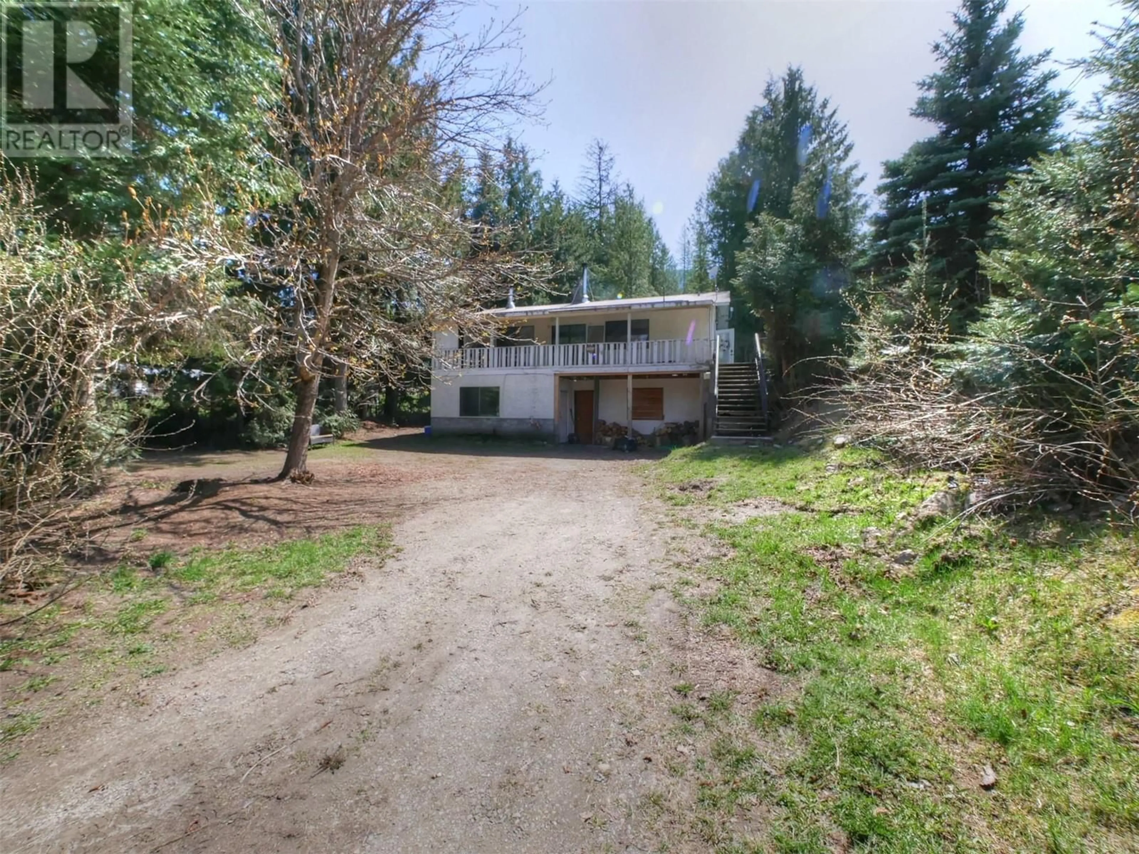 A pic from outside/outdoor area/front of a property/back of a property/a pic from drone, forest/trees view for 5603 KITCHENER ROAD, Kitchener British Columbia V0B1G0