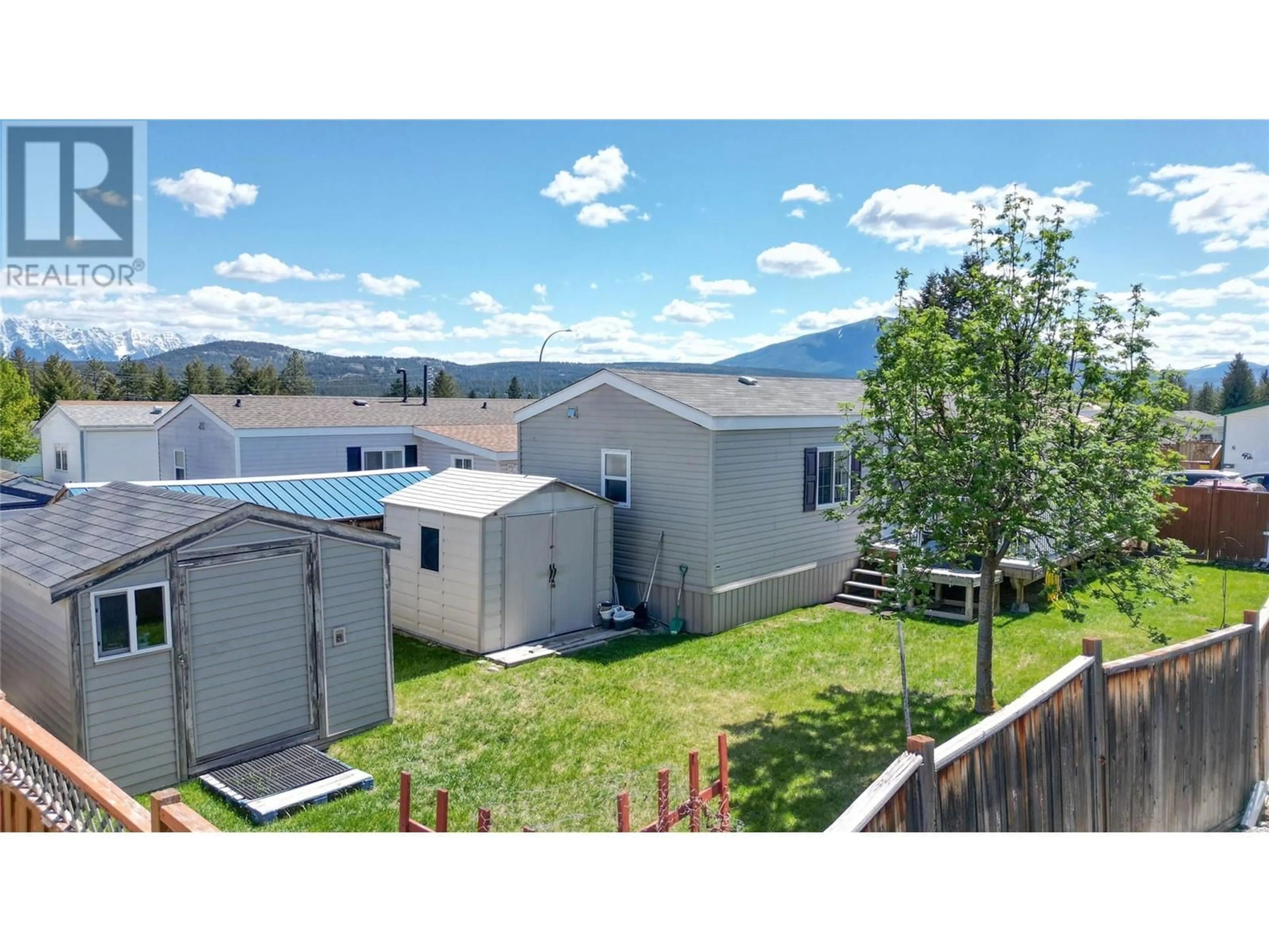 A pic from outside/outdoor area/front of a property/back of a property/a pic from drone, mountain view for 5 - 2424 INDUSTRIAL  2 ROAD, Cranbrook British Columbia V1C6H3