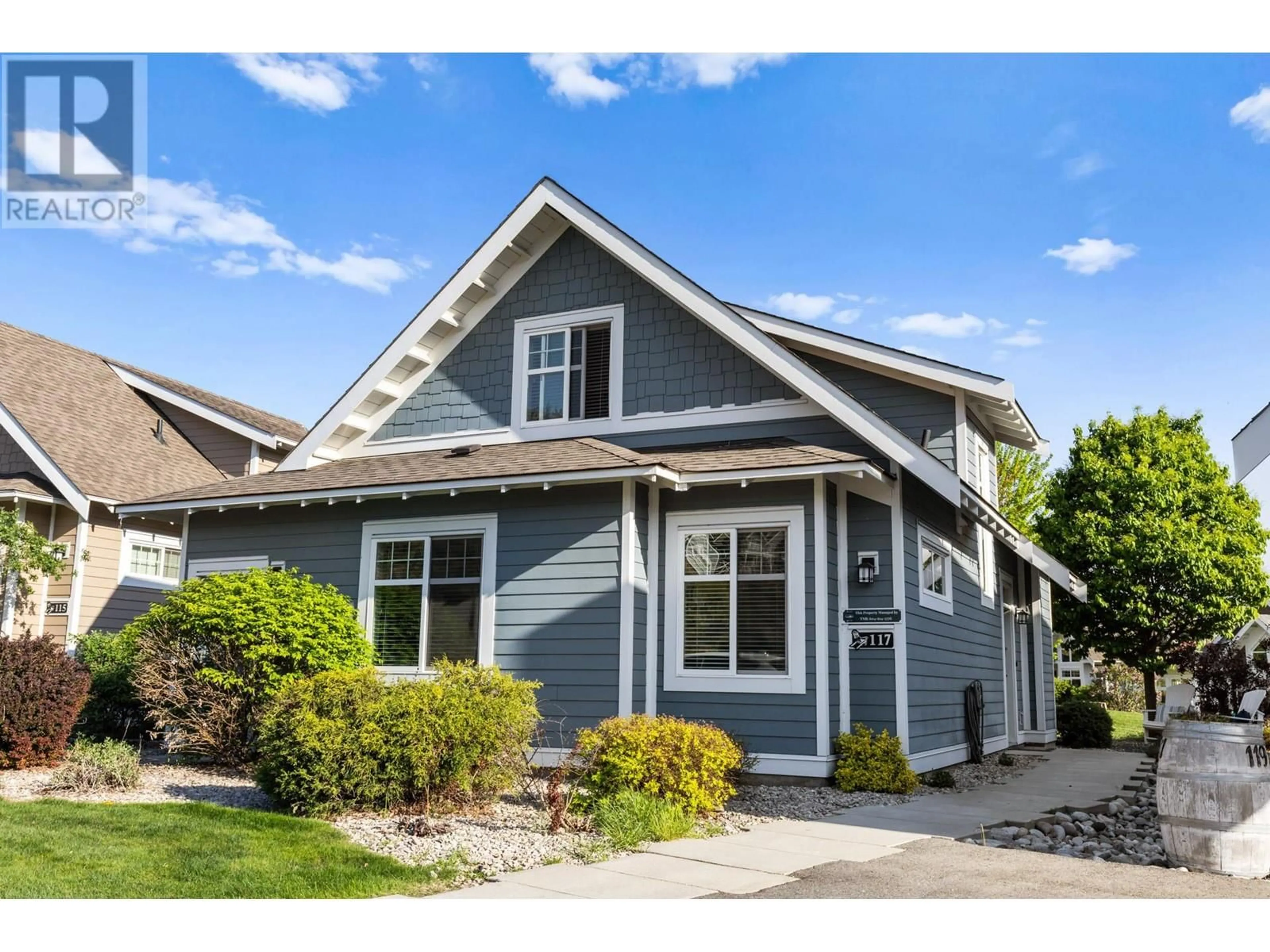 Home with vinyl exterior material, street for 117 - 2450 RADIO TOWER ROAD, Oliver British Columbia V0H1T1