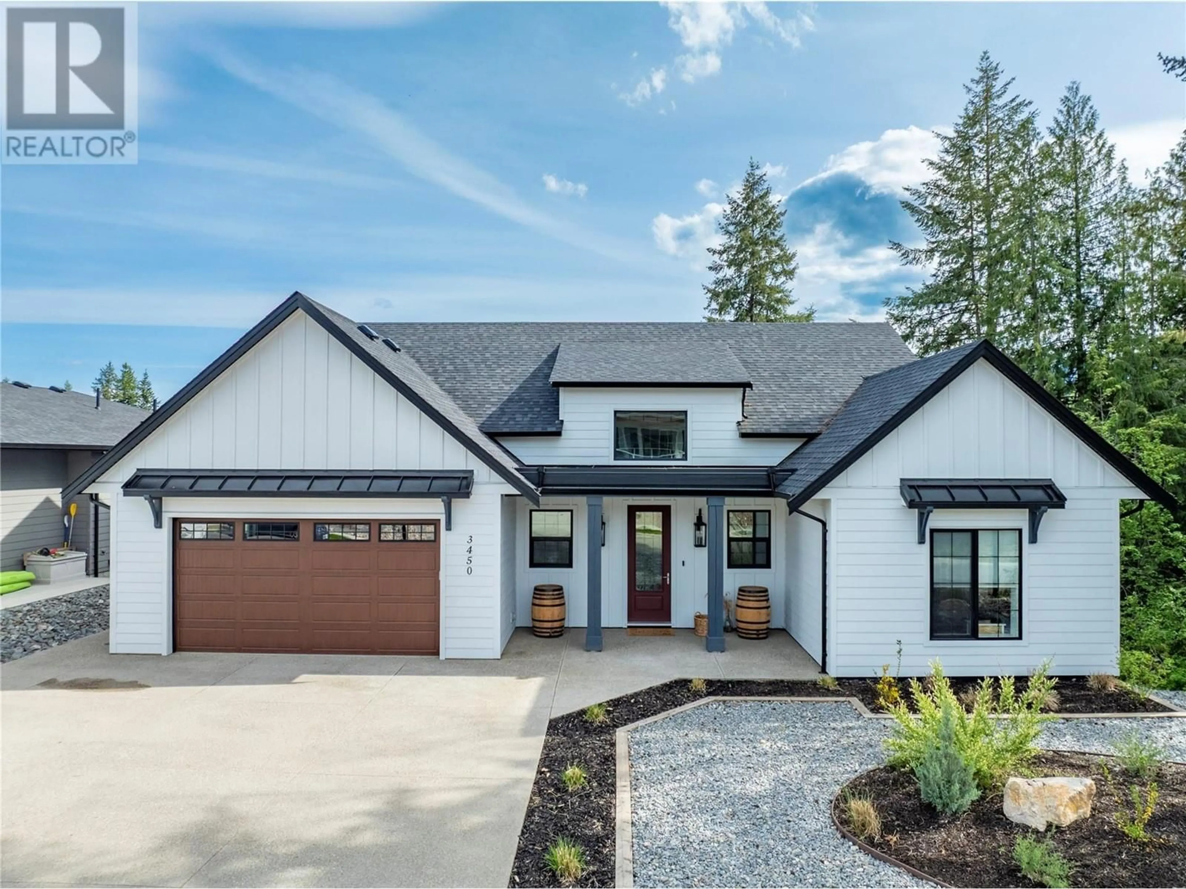 Home with brick exterior material, street for 3450 18 AVENUE NORTHEAST, Salmon Arm British Columbia V1E1M9