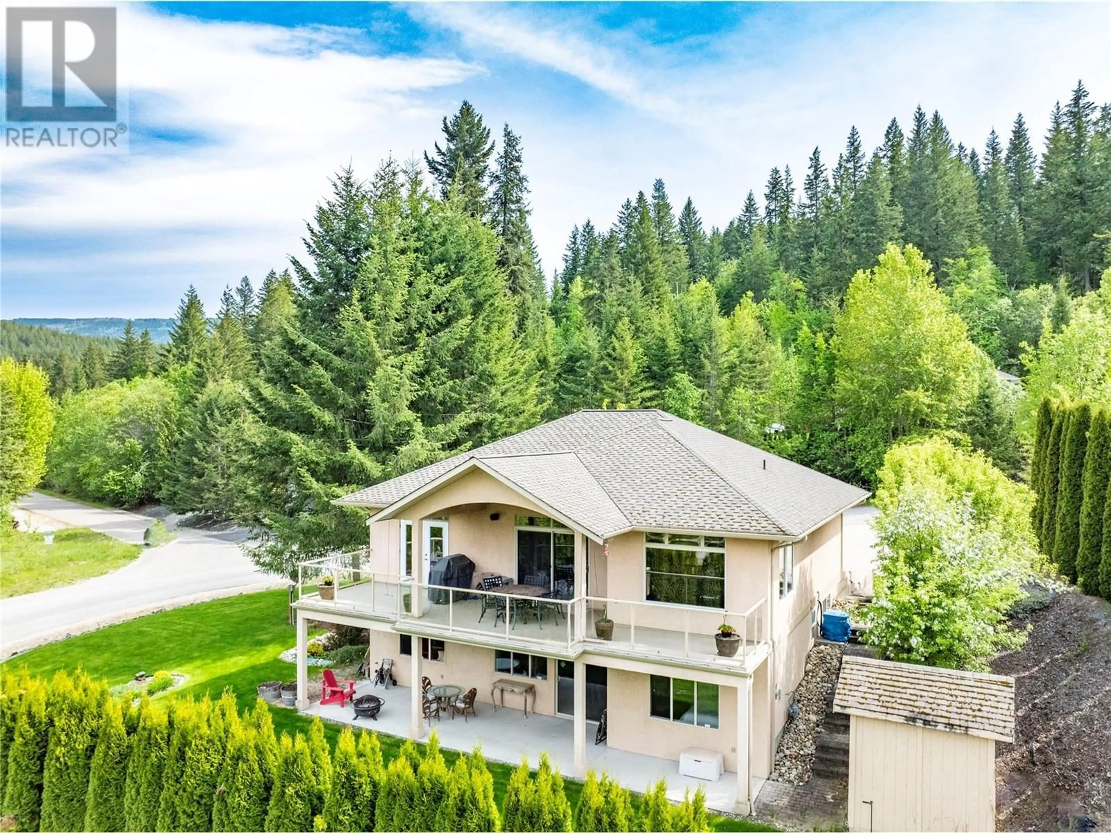 A pic from outside/outdoor area/front of a property/back of a property/a pic from drone, mountain view for 2701 MOUNTVIEW DRIVE, Blind Bay British Columbia V0E1H1