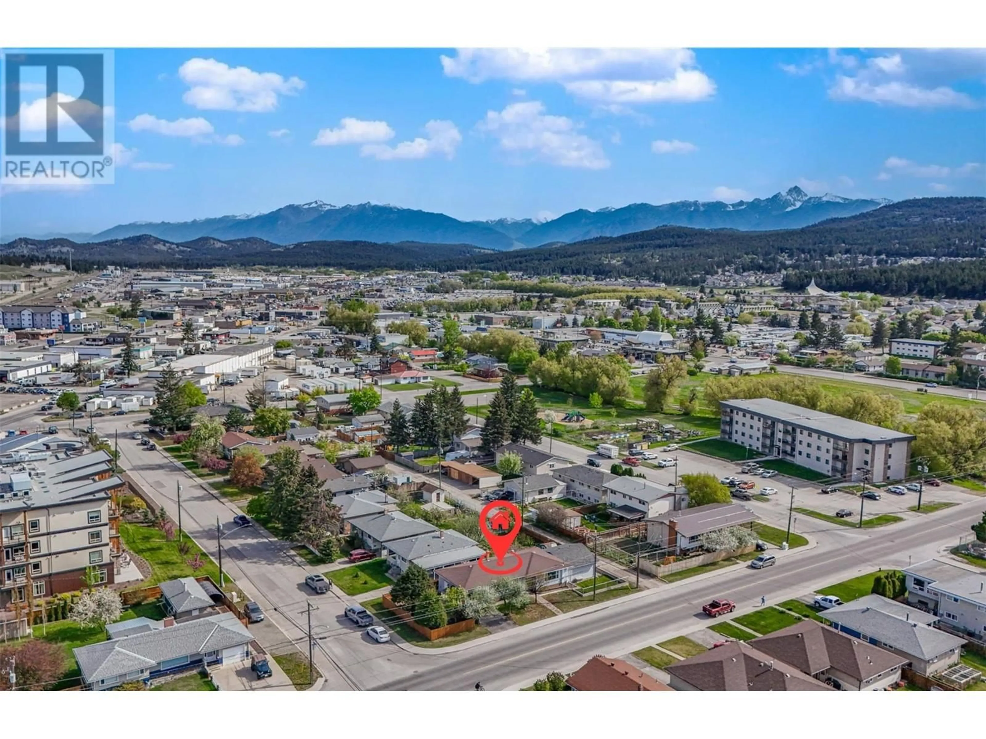 A pic from outside/outdoor area/front of a property/back of a property/a pic from drone, mountain view for 600 17TH AVENUE NORTH, Cranbrook British Columbia V1C3X5