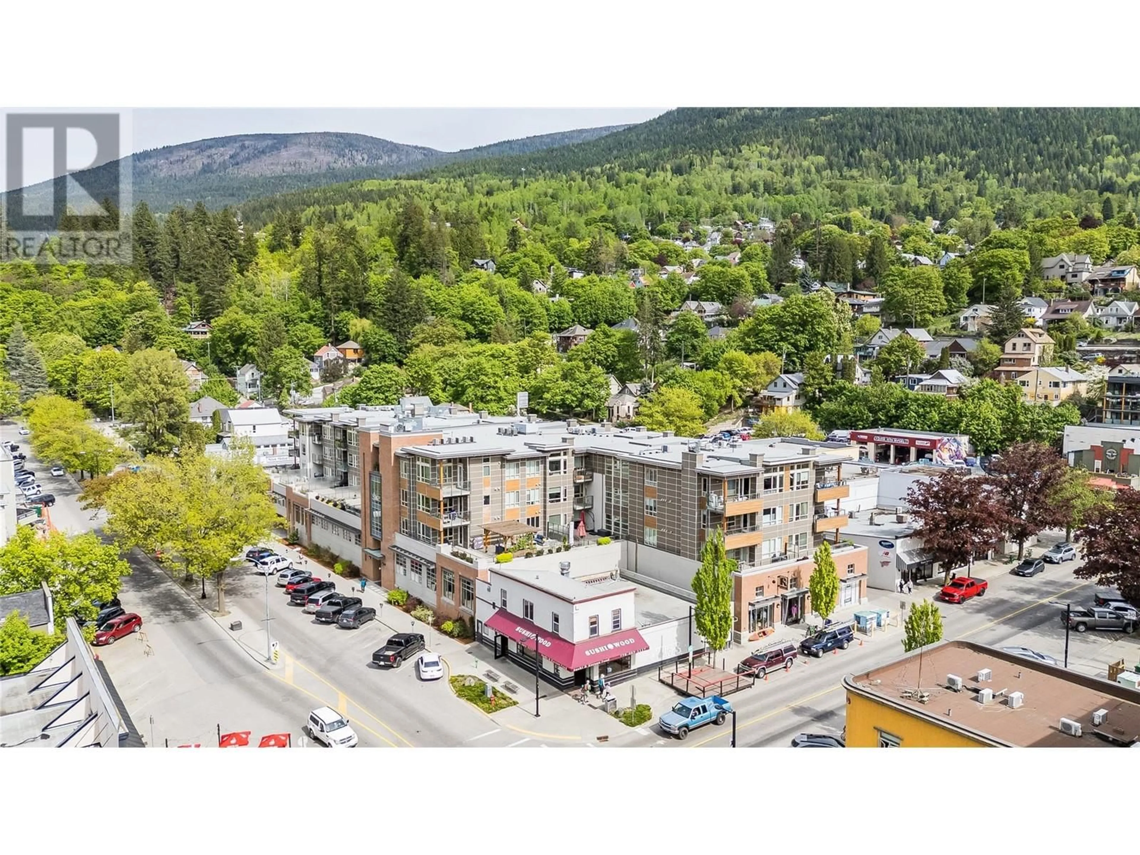 A pic from outside/outdoor area/front of a property/back of a property/a pic from drone, mountain view for 217 - 710 VERNON STREET, Nelson British Columbia V1L4G2