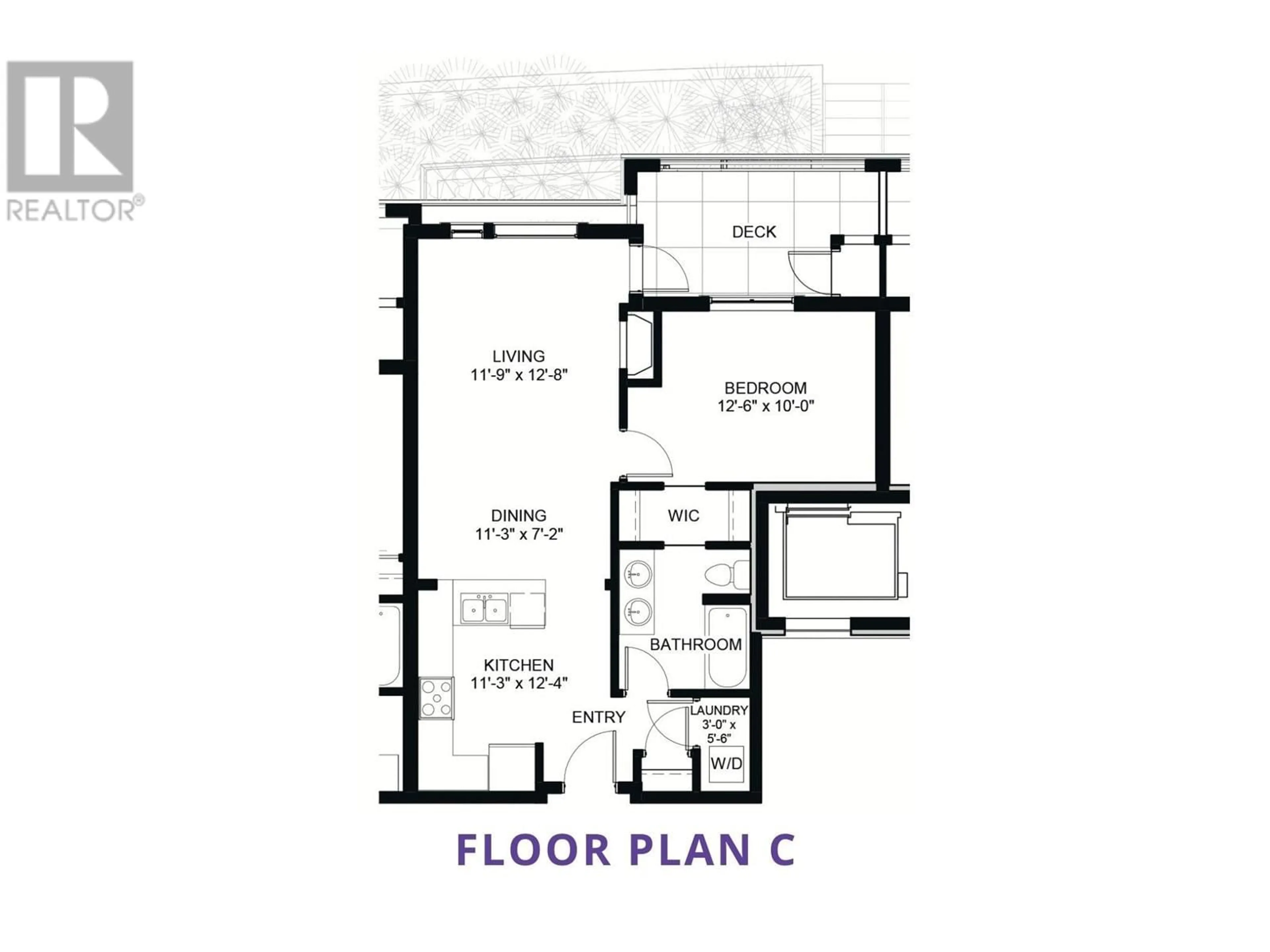 Floor plan for 208 - 2171 VAN HORNE DRIVE, Kamloops British Columbia V1S0E2