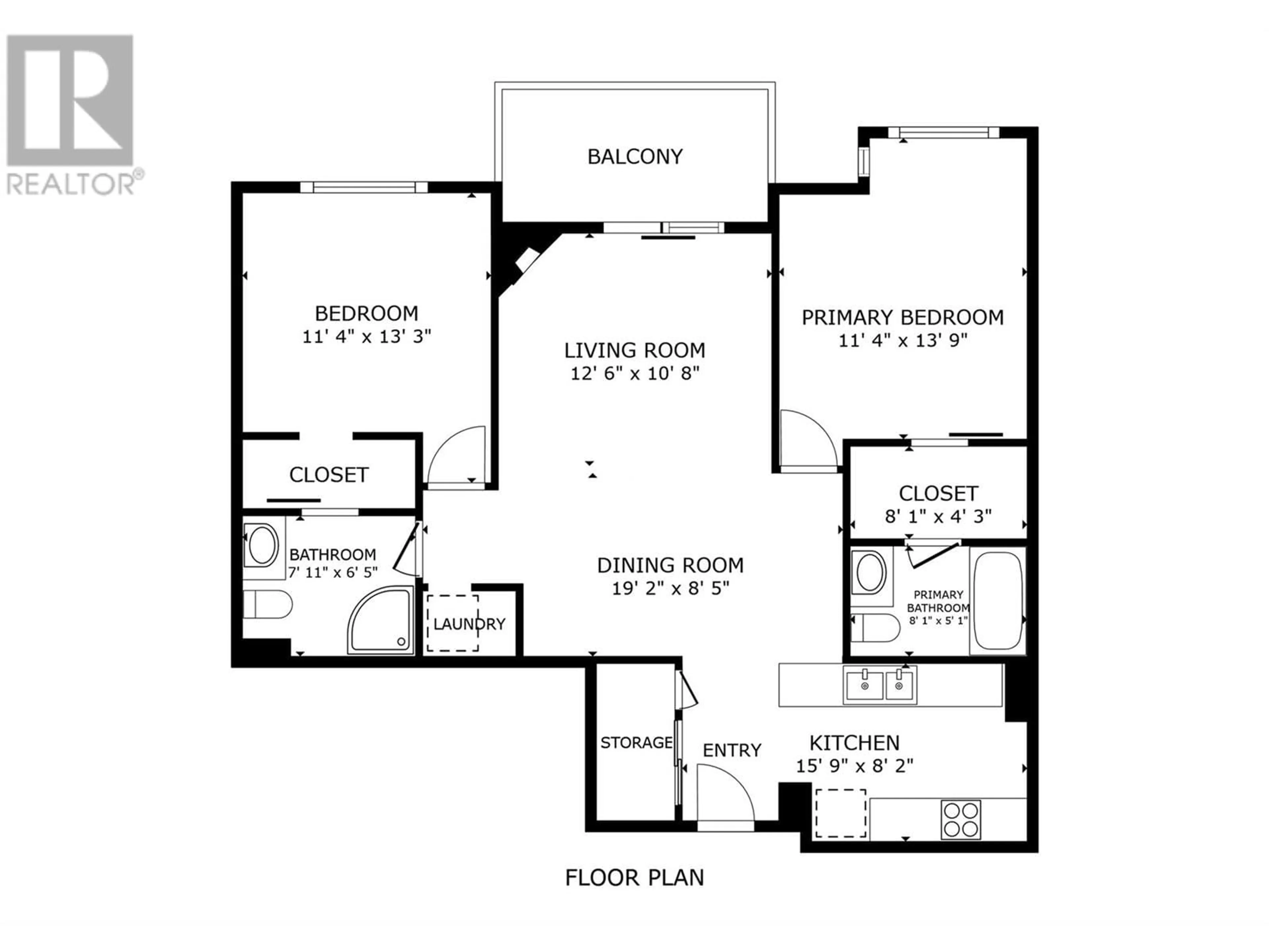 Floor plan for 406 - 140 ASHER ROAD, Kelowna British Columbia V1X3H6