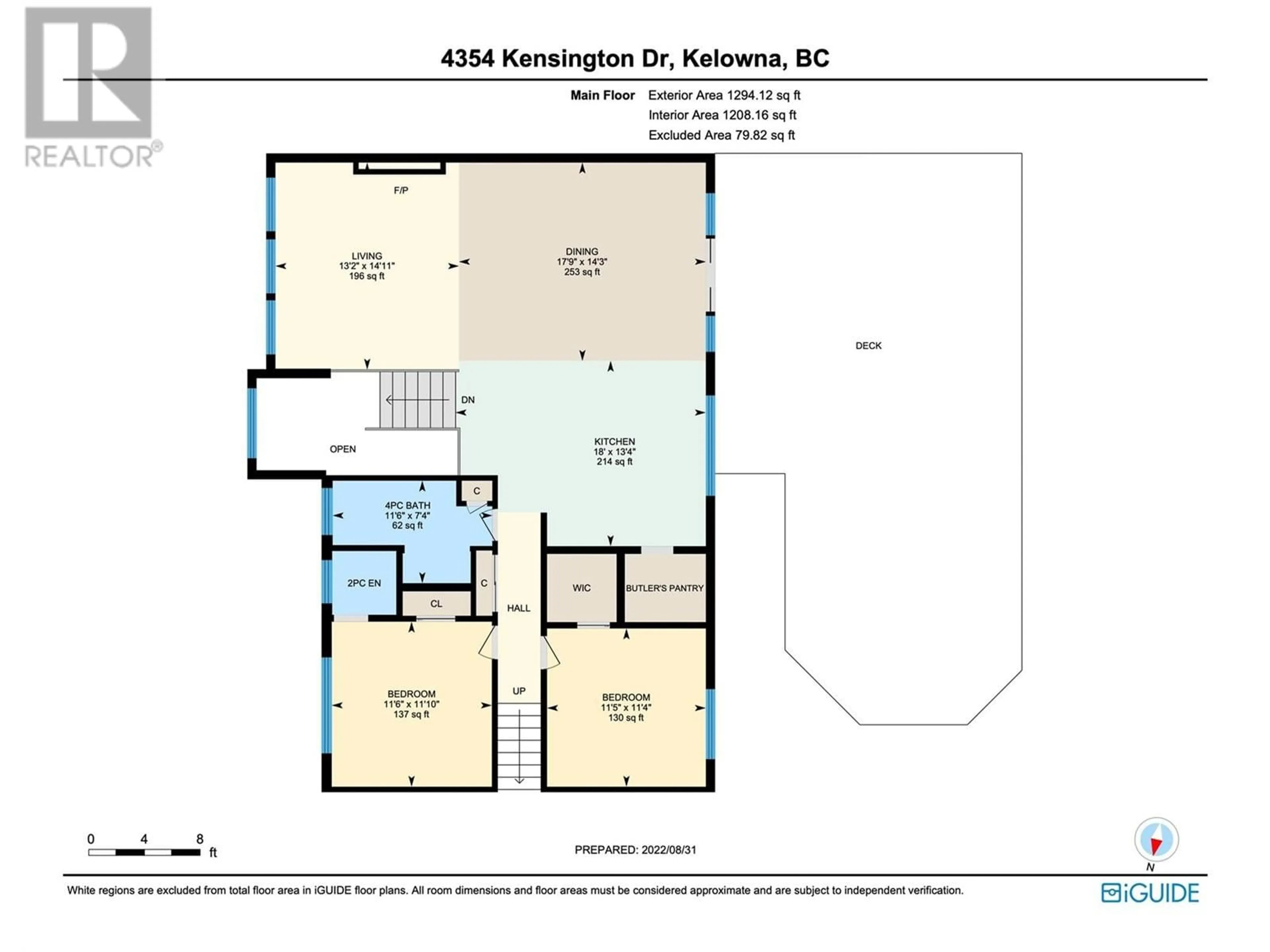 Floor plan for 4354 KENSINGTON DRIVE, Kelowna British Columbia V1W2L8