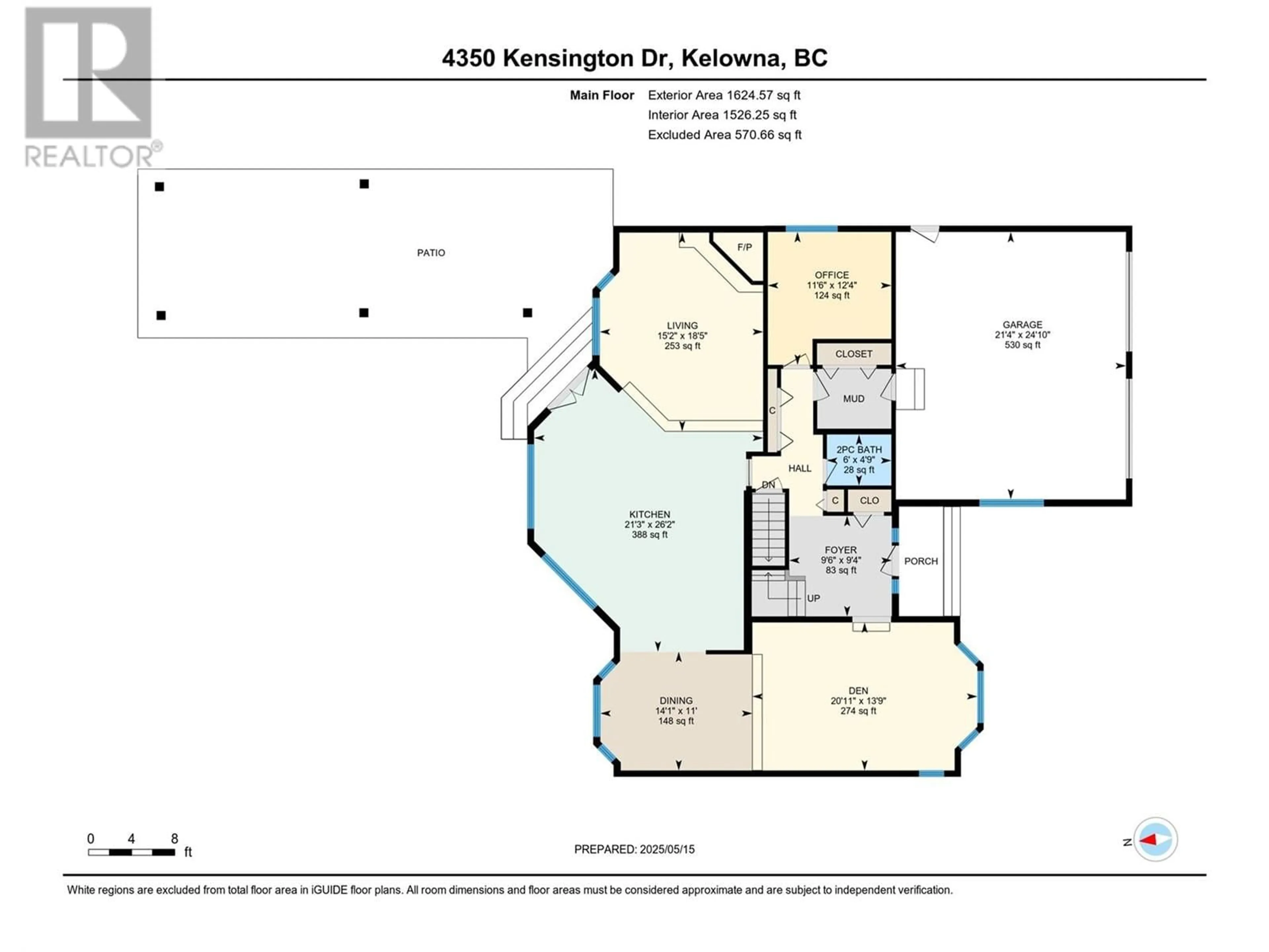 Floor plan for 4350 KENSINGTON DRIVE, Kelowna British Columbia V1W2L8