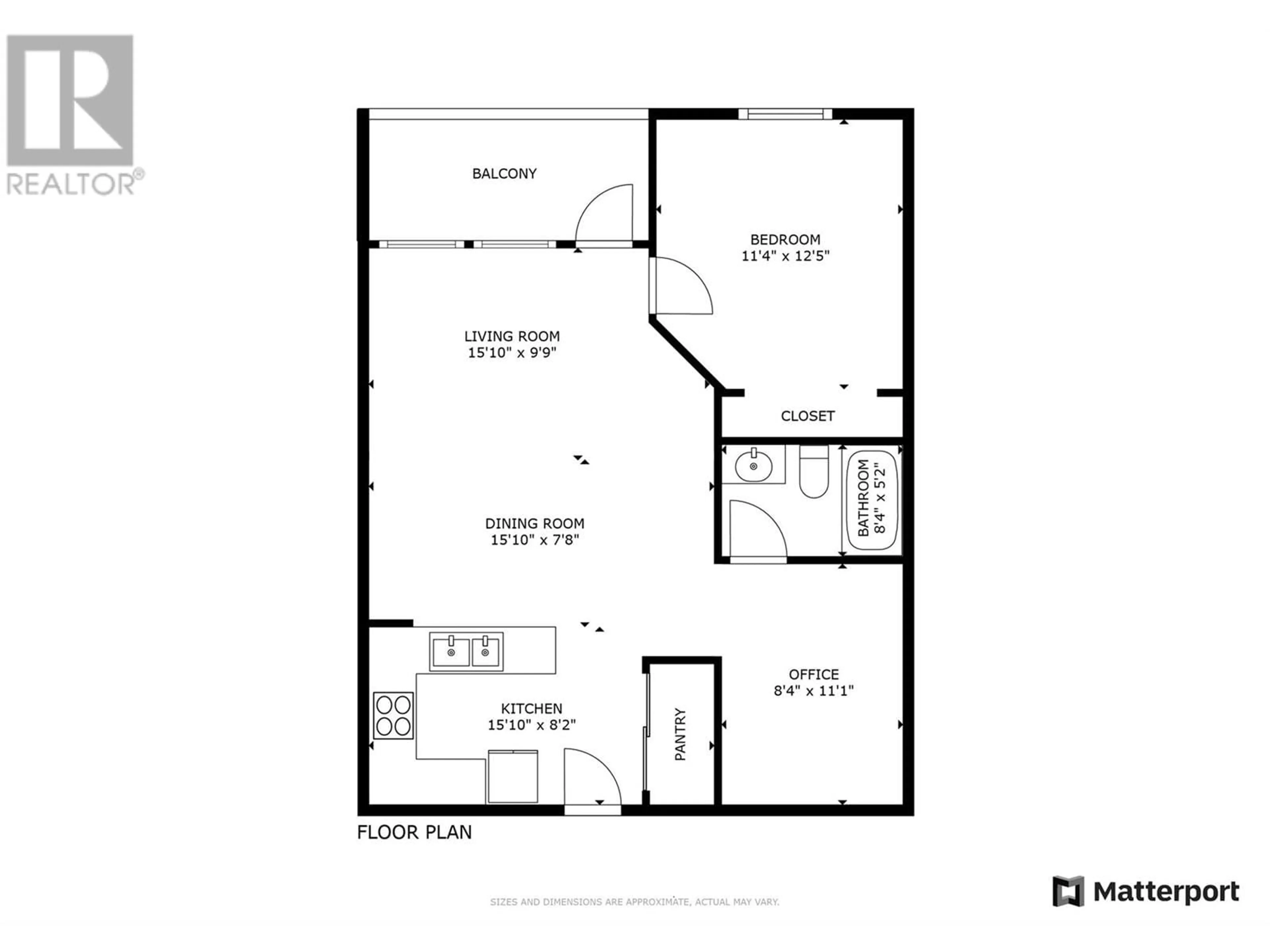 Floor plan for 209 - 1479 GLENMORE ROAD NORTH, Kelowna British Columbia V1V2C5
