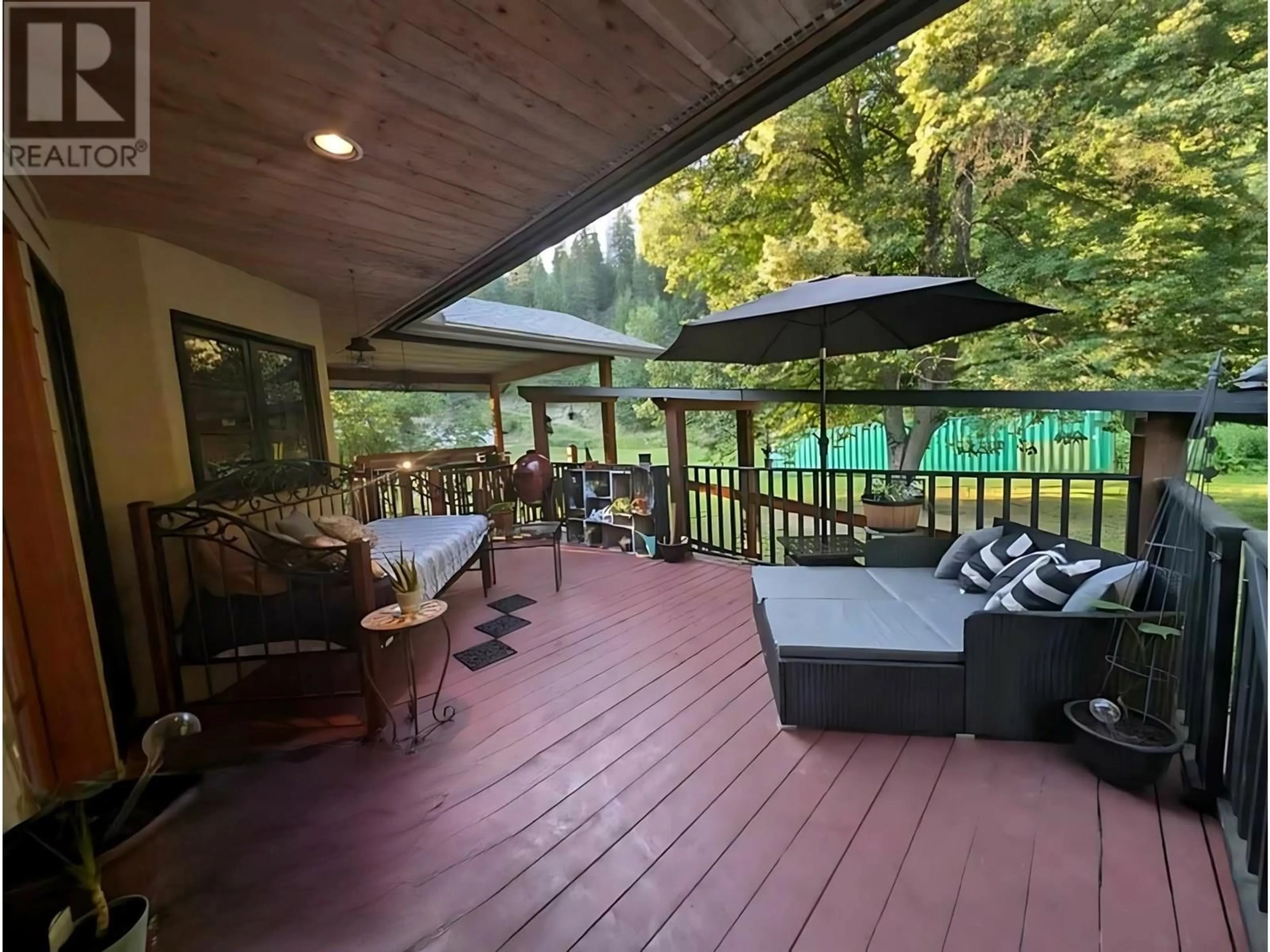 Patio, water/lake/river/ocean view for 2398 CUNNINGHAM ROAD, Slocan Park British Columbia V0G2E0