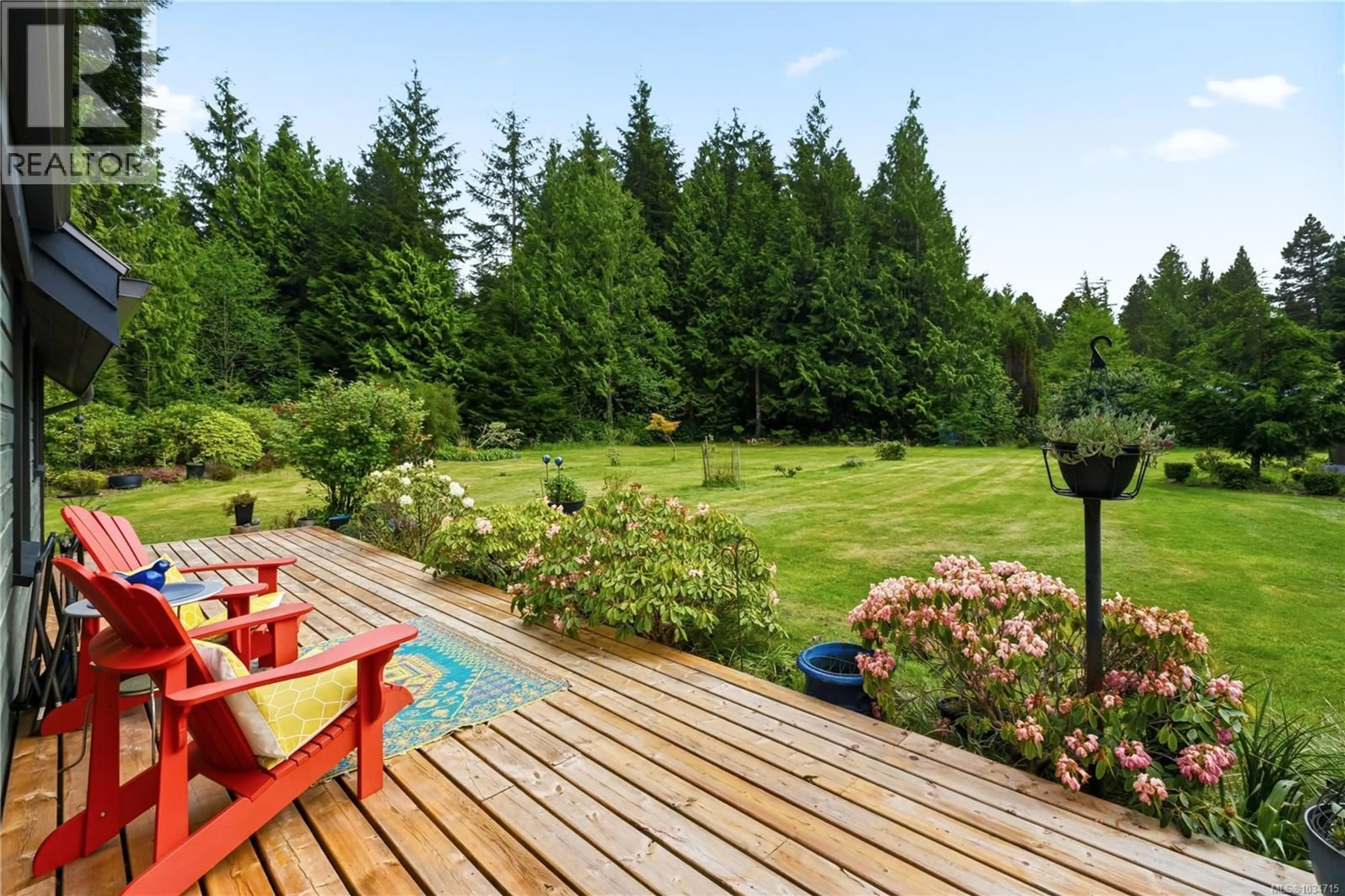 Patio, forest/trees view for 1420 SMITHDALE ROAD, Port Albion British Columbia V0R3A0