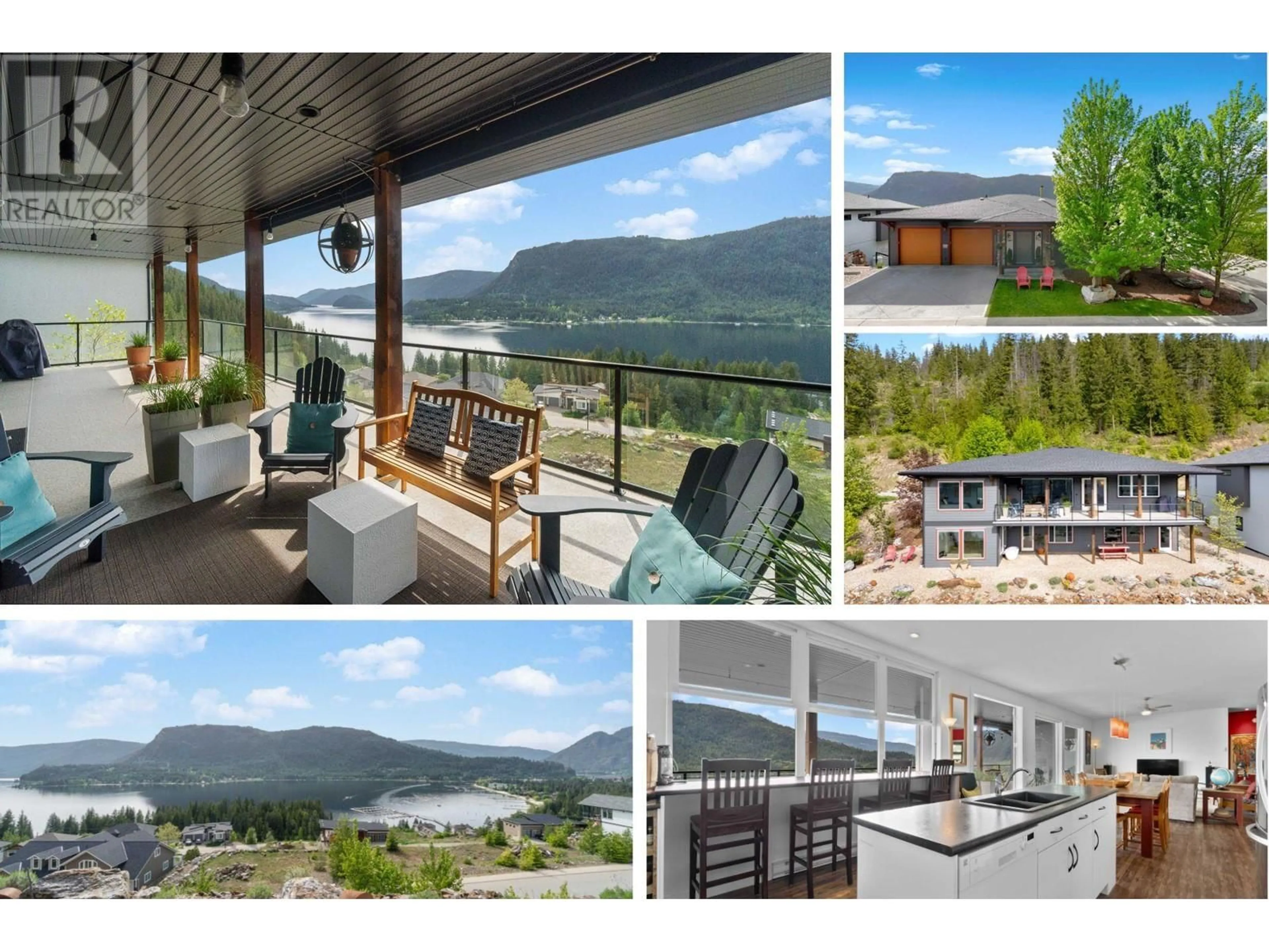 A pic from outside/outdoor area/front of a property/back of a property/a pic from drone, water/lake/river/ocean view for 218 SUNSET DRIVE, Sicamous British Columbia V0E2V1