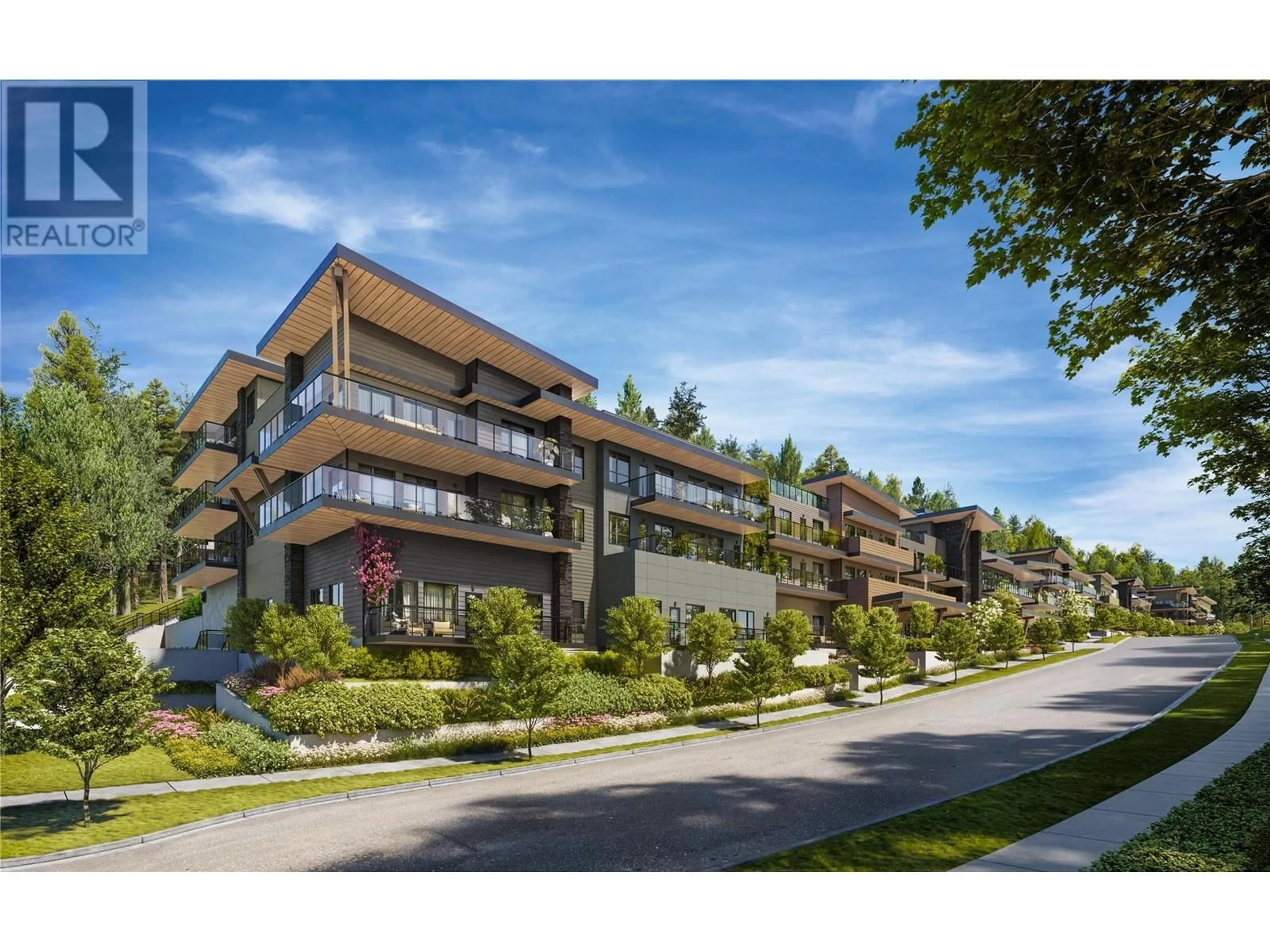 A pic from outside/outdoor area/front of a property/back of a property/a pic from drone, street for 218 - 660 BOYNTON PLACE, Kelowna British Columbia V1V3B8