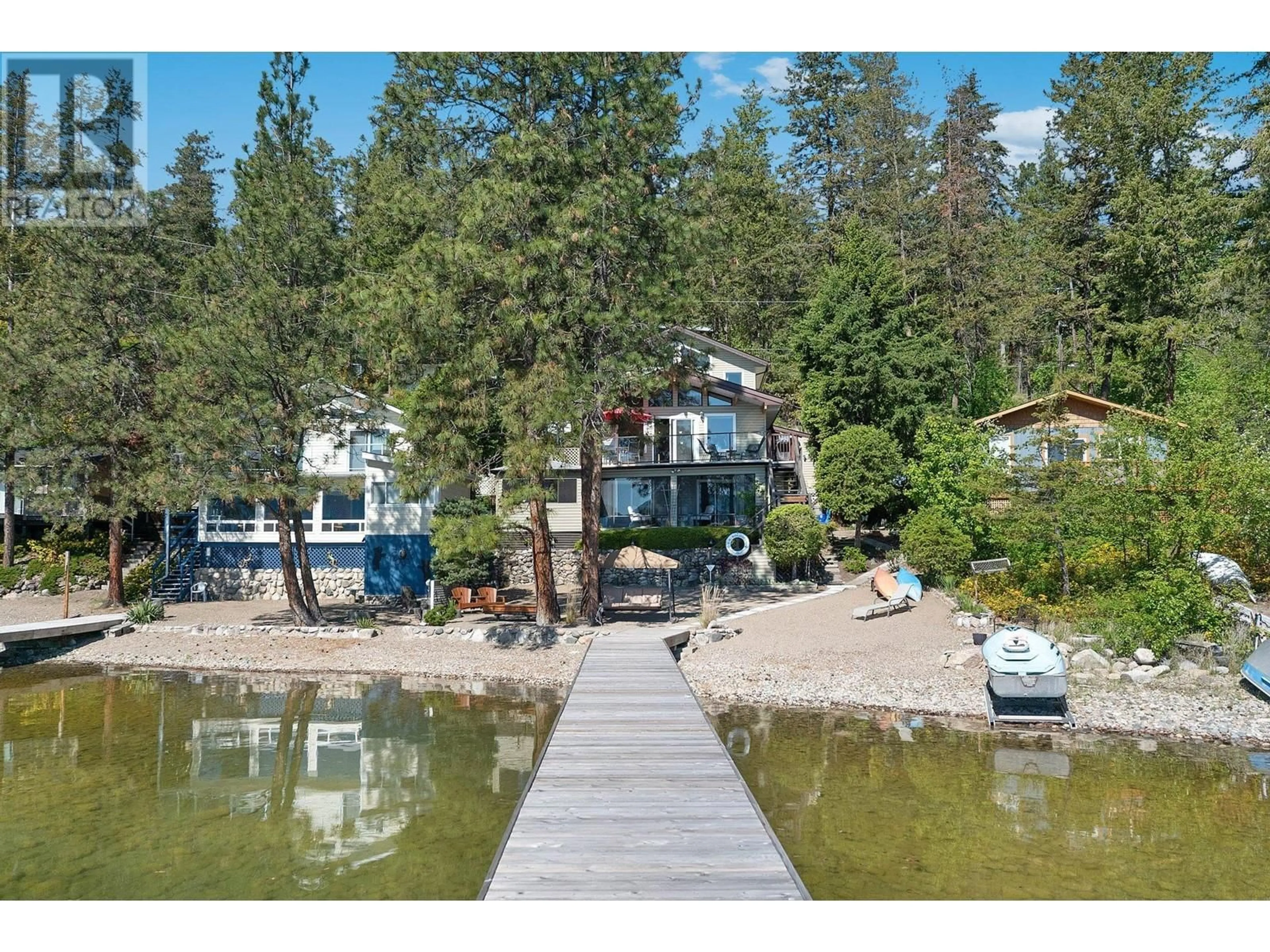 A pic from outside/outdoor area/front of a property/back of a property/a pic from drone, water/lake/river/ocean view for 15 - 8525 EWINGS LANDING ROAD, Vernon British Columbia V1H2E7