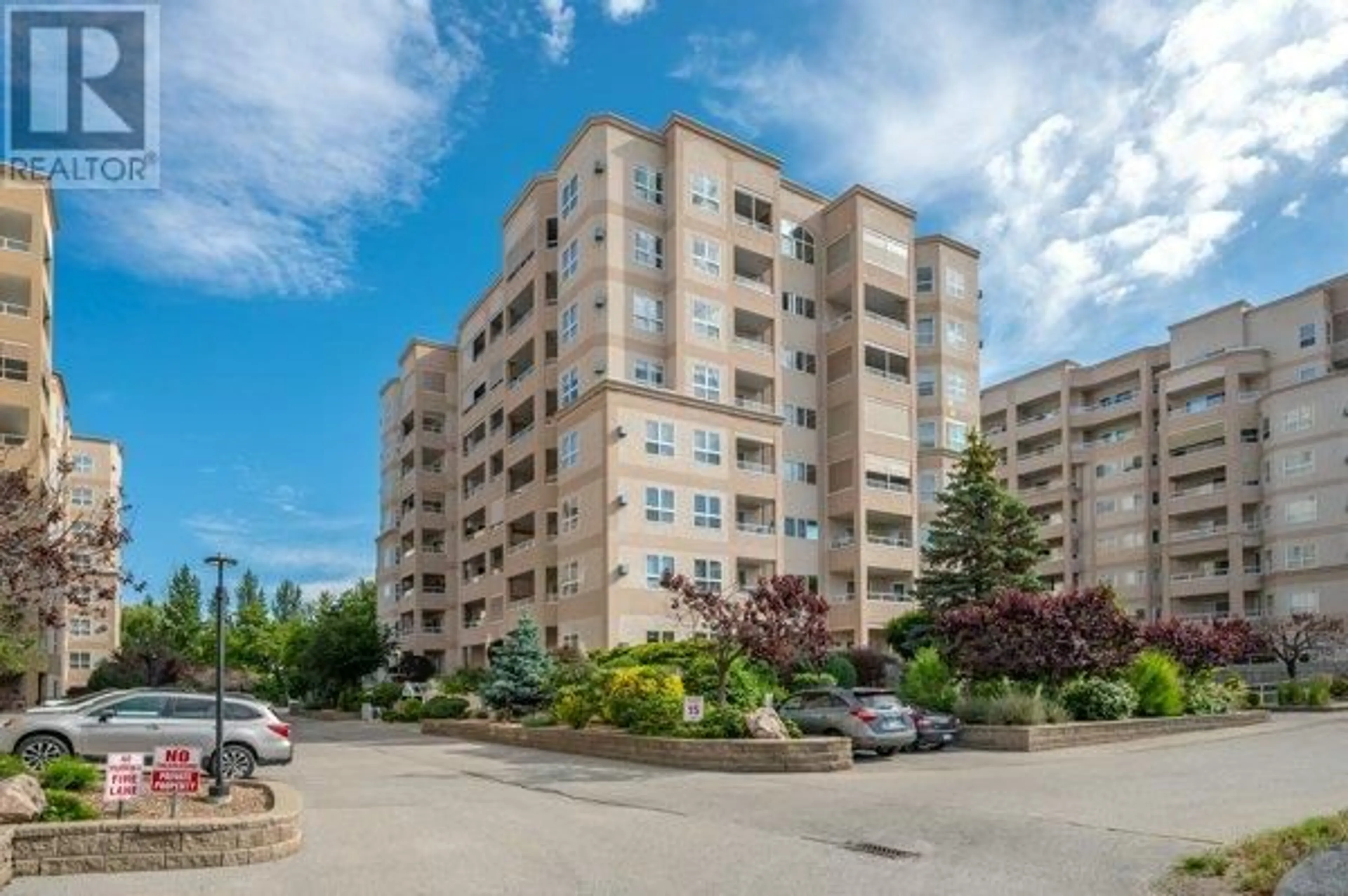 A pic from outside/outdoor area/front of a property/back of a property/a pic from drone, building for 602 - 2275 ATKINSON STREET, Penticton British Columbia V2A8R7