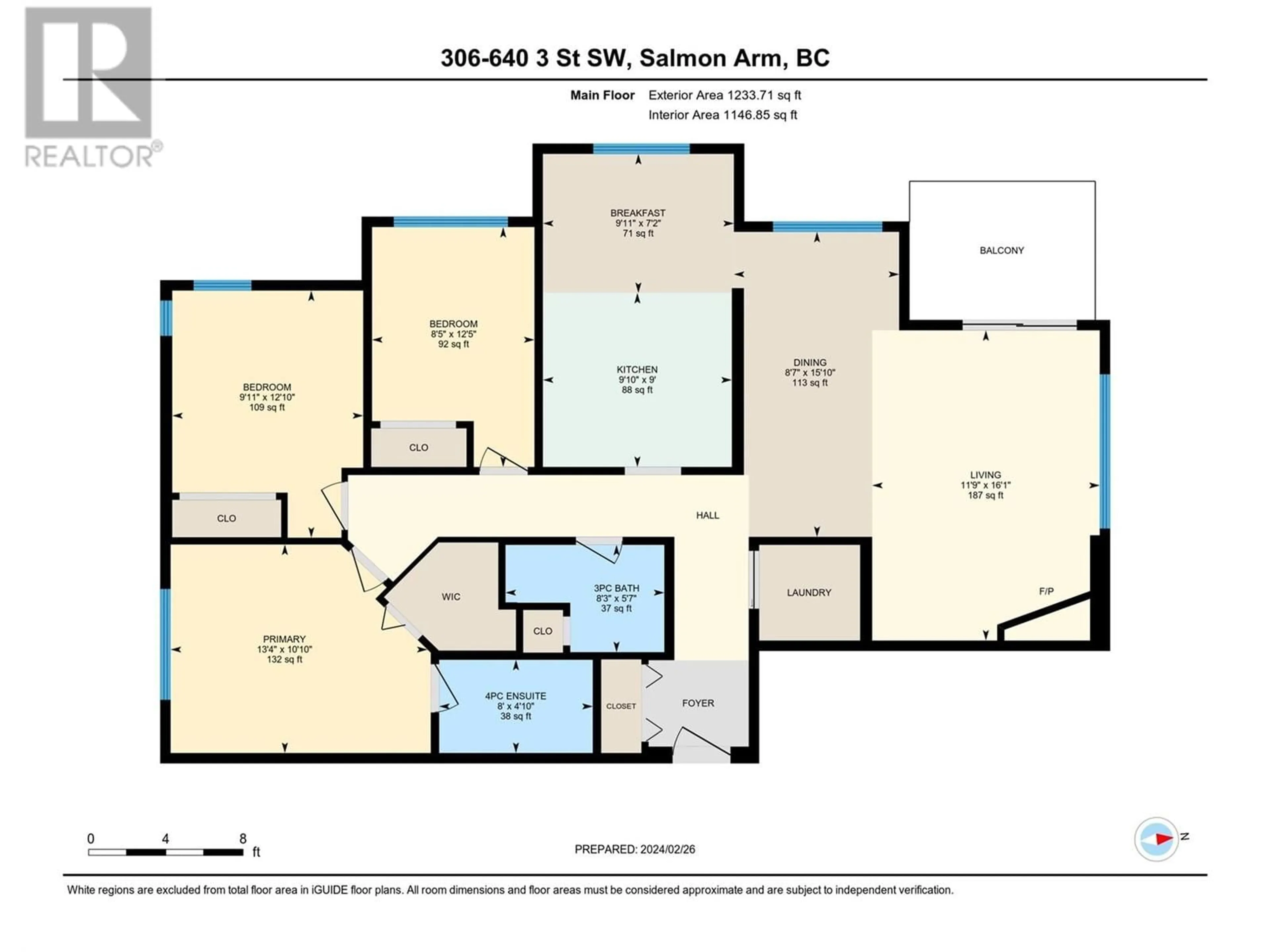 Floor plan for 306 - 640 3 STREET SOUTHWEST, Salmon Arm British Columbia V1E2R3