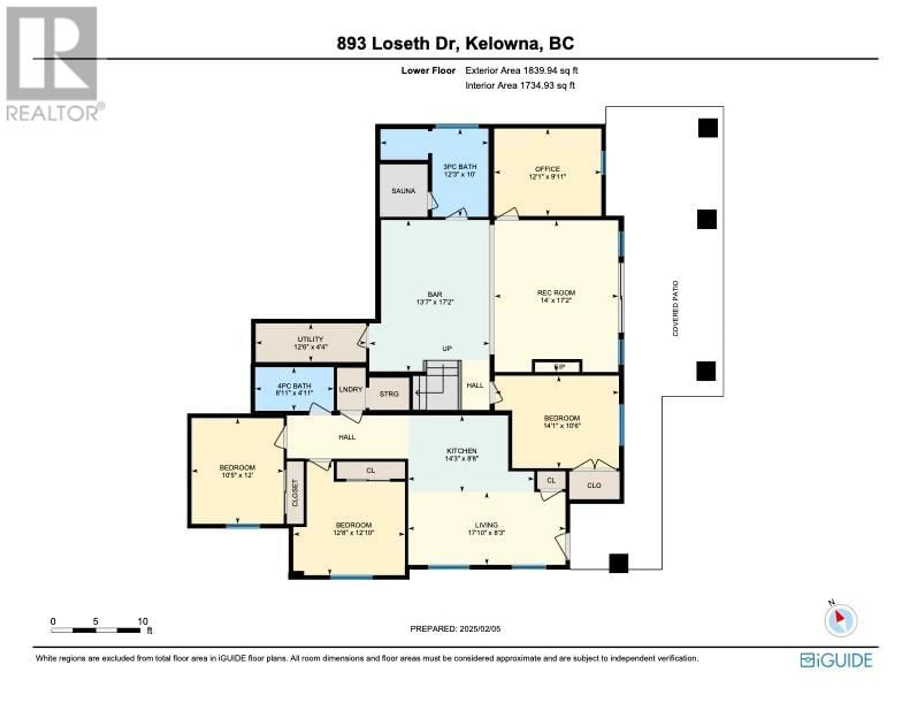Floor plan for 893 LOSETH DRIVE, Kelowna British Columbia V1P0A8
