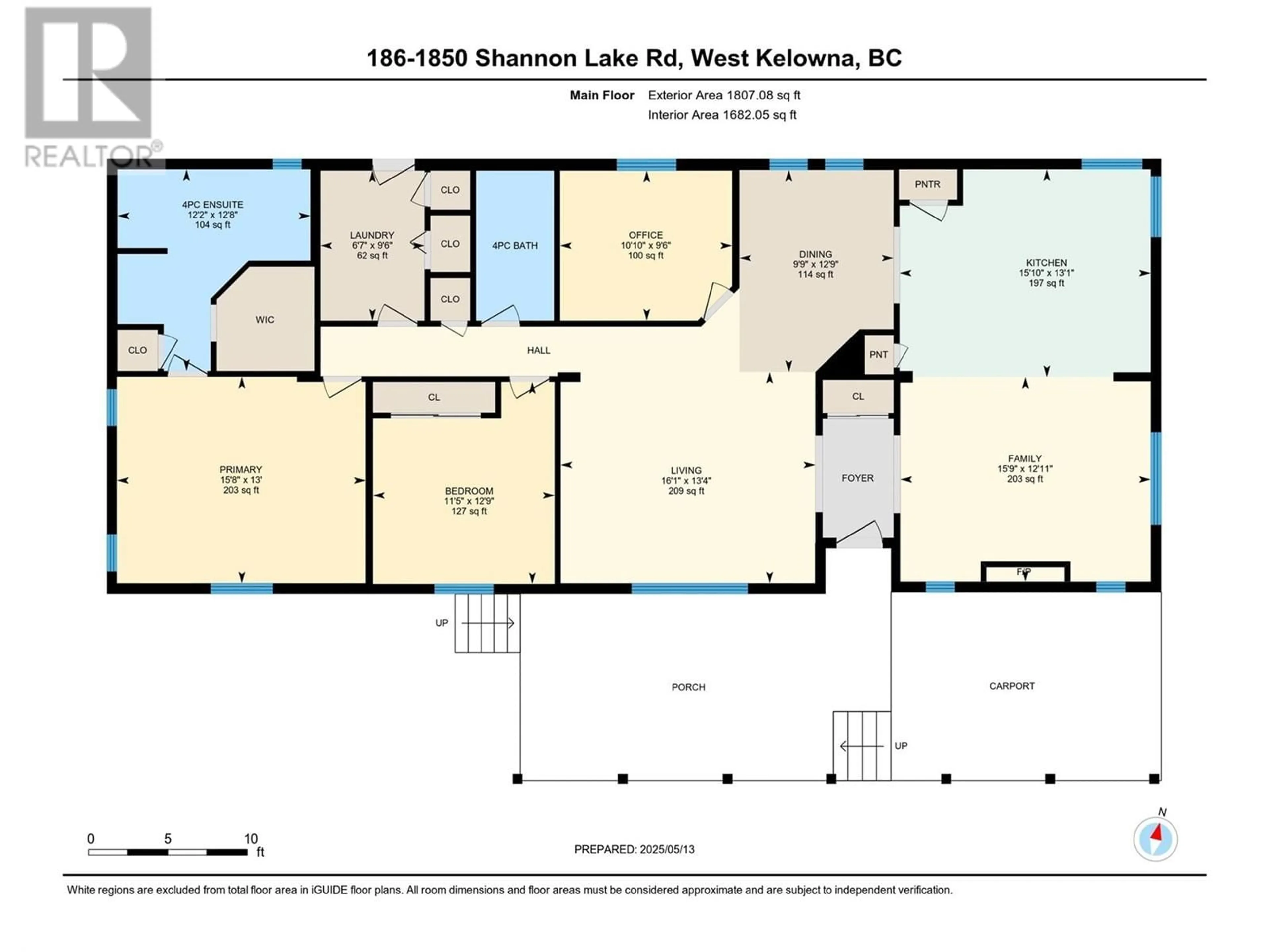 Floor plan for 186 - 1850 SHANNON LAKE ROAD, West Kelowna British Columbia V4T1L4