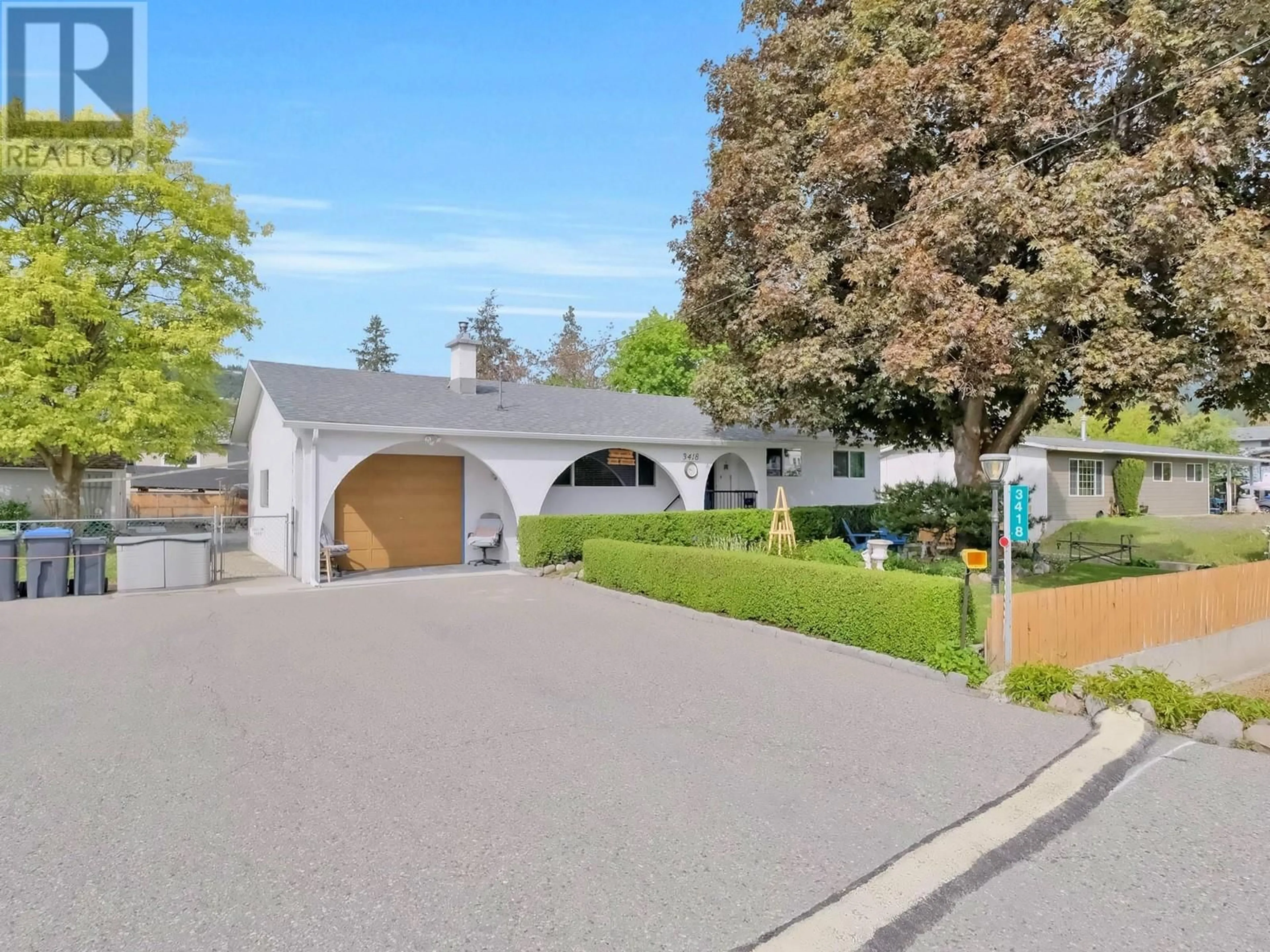 Home with vinyl exterior material, street for 3418 WEBBER ROAD, West Kelowna British Columbia V4T1H3