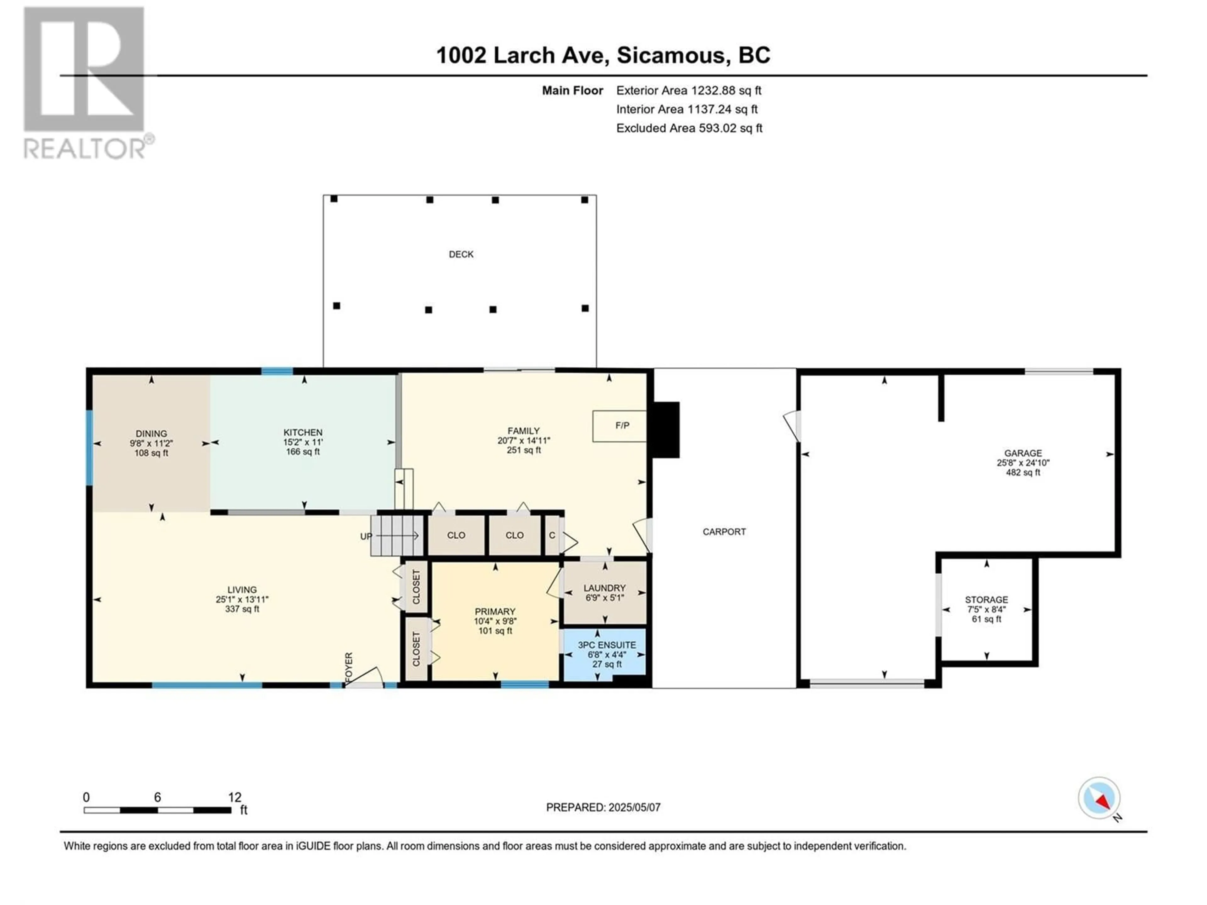Floor plan for 1002 LARCH AVENUE, Sicamous British Columbia V0E2V0